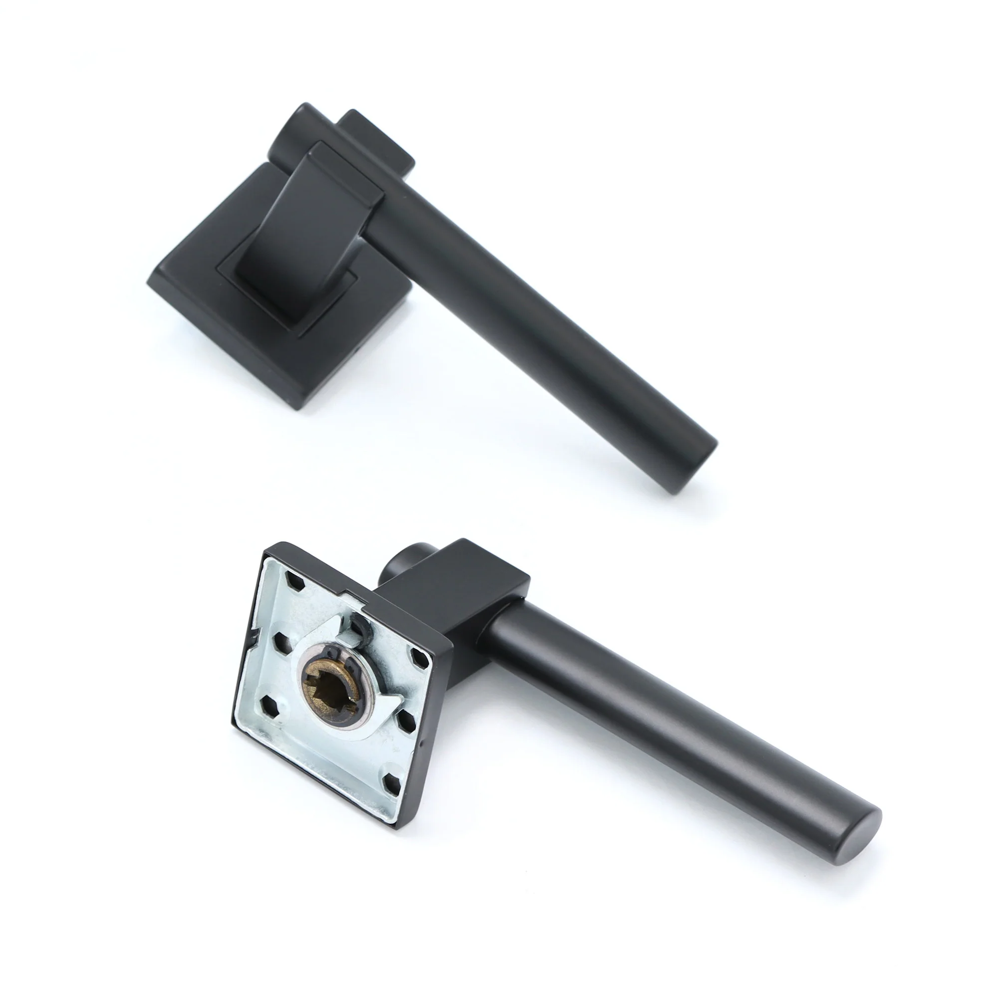 Superior Phobos Lever on Square Rose Handle Set - Matt Black - Image 6