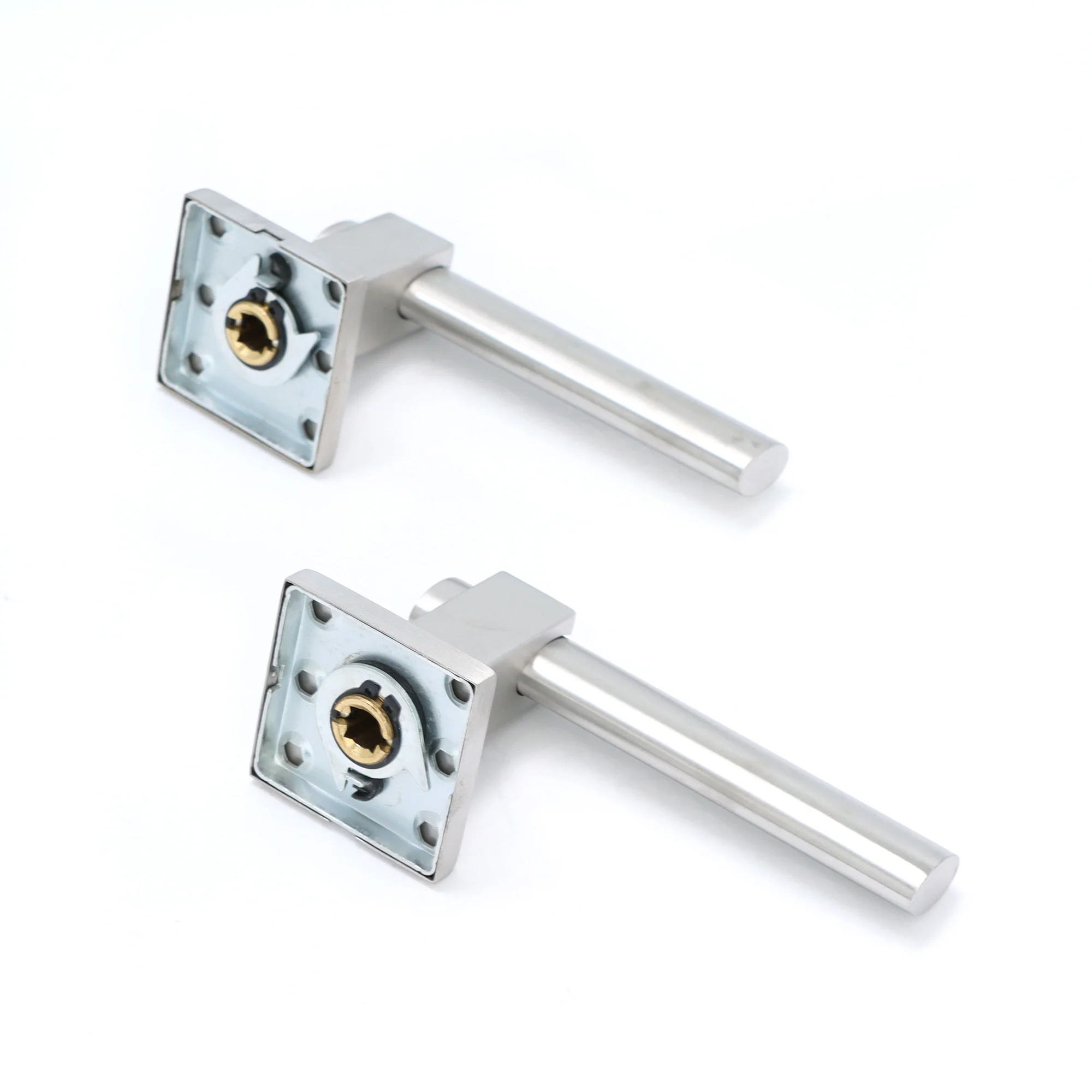 Superior Phobos Lever on Square Rose Handle Set - Satin Stainless Steel - Image 4