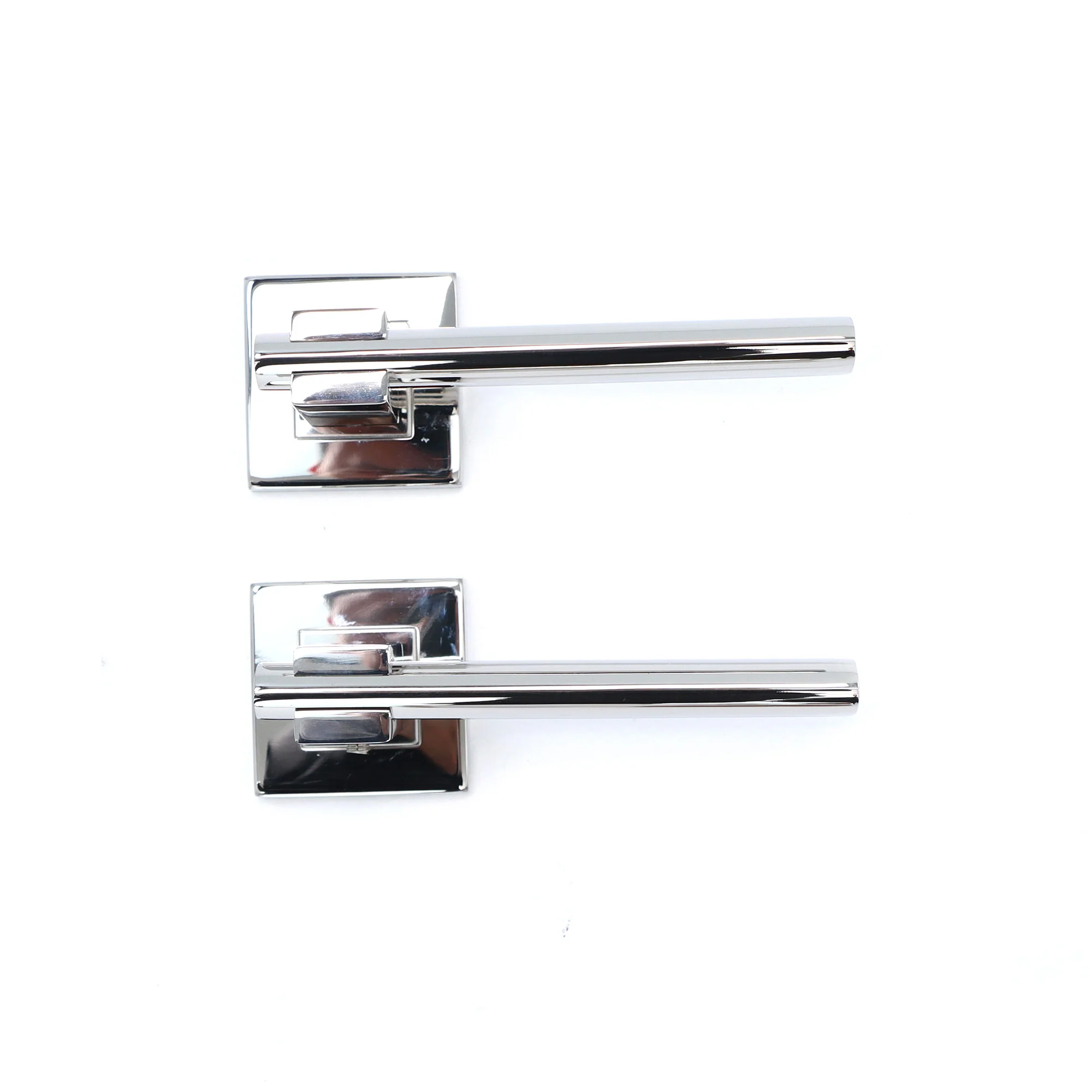 Superior Proxima Lever on Round Rose Bathroom Handle Set - Polished Stainless Steel - Image 3