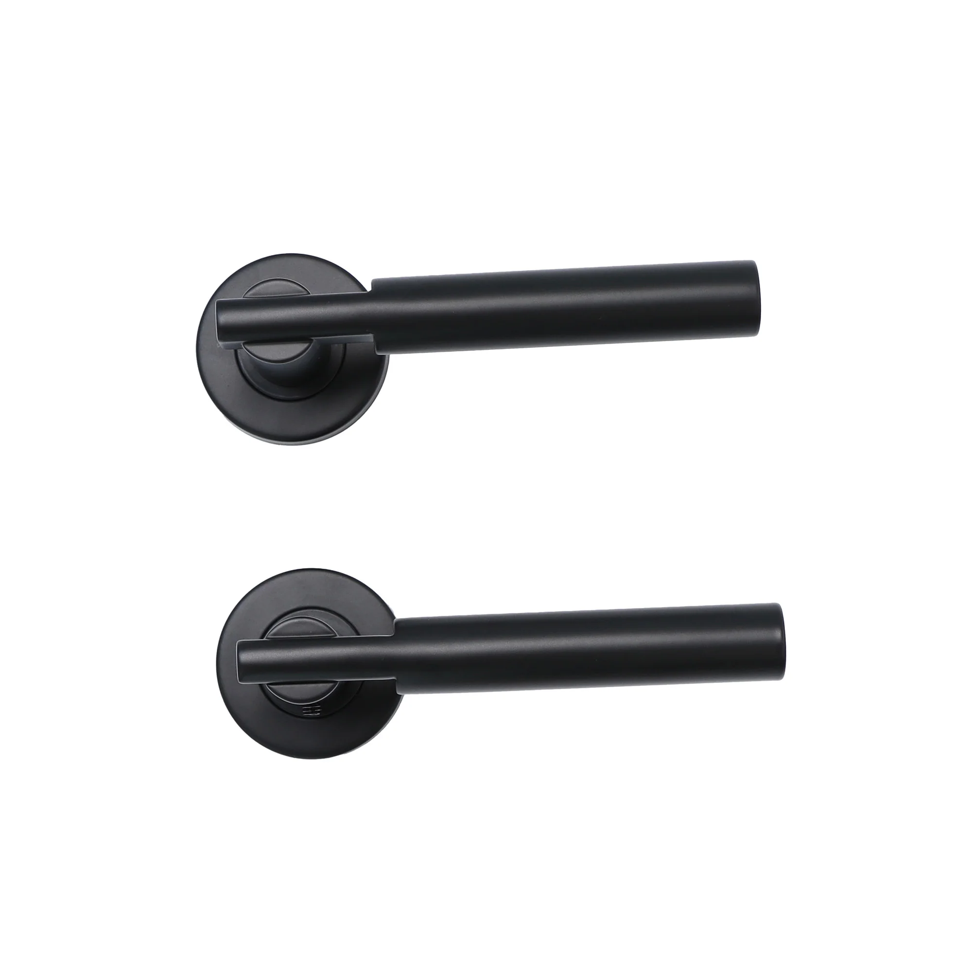 Superior Titan Lever on Round Rose Handle Set - Matt Black