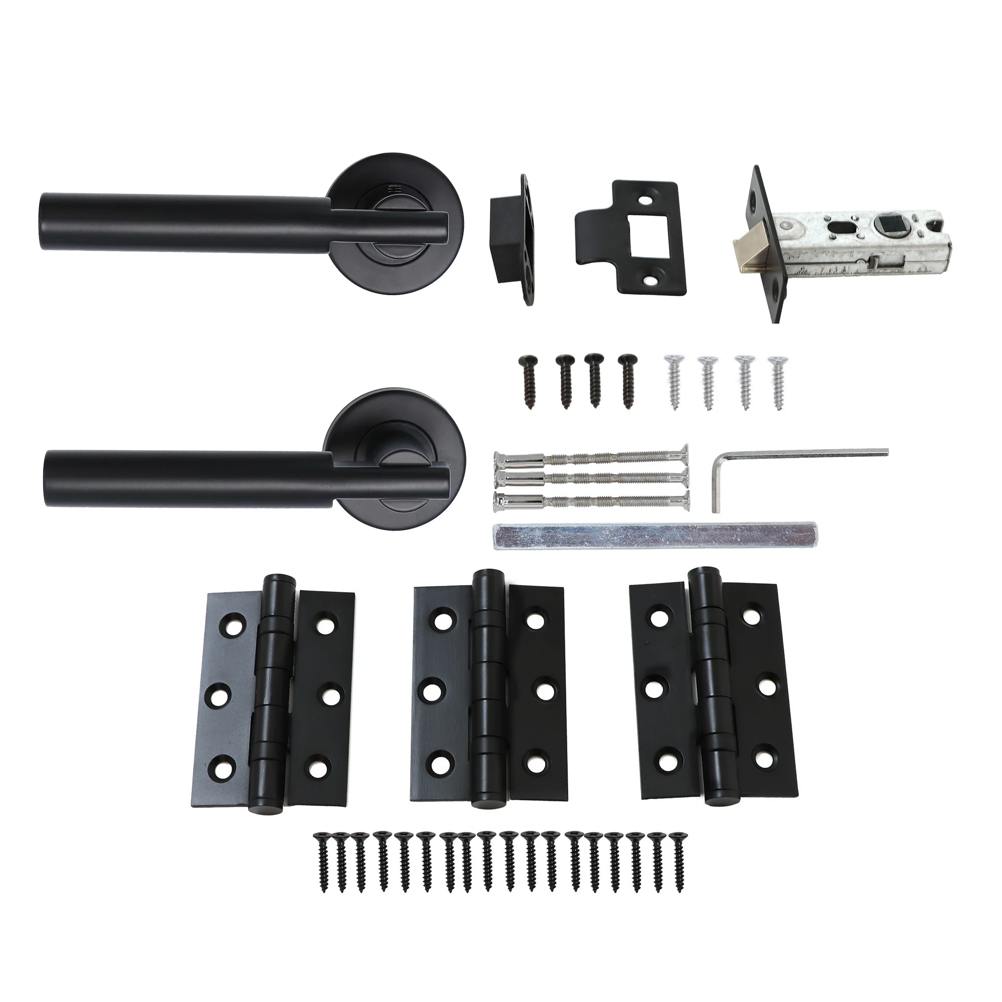 Superior Titan Lever on Round Rose Handle Set - Matt Black - Image 3