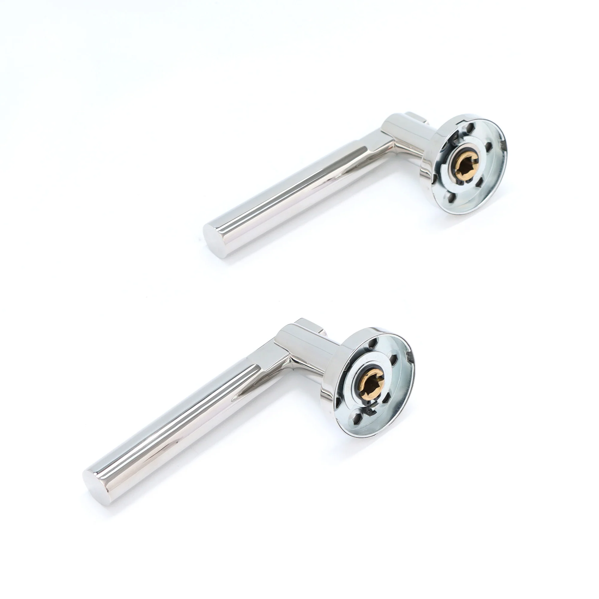 Superior Titan Lever on Round Rose Handle Set - Polished Stainless Steel - Image 5
