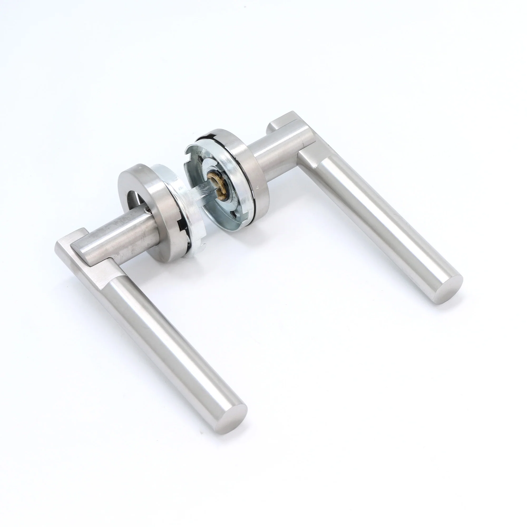 Superior Titan Lever on Round Rose Handle Set - Satin Stainless Steel - Image 2