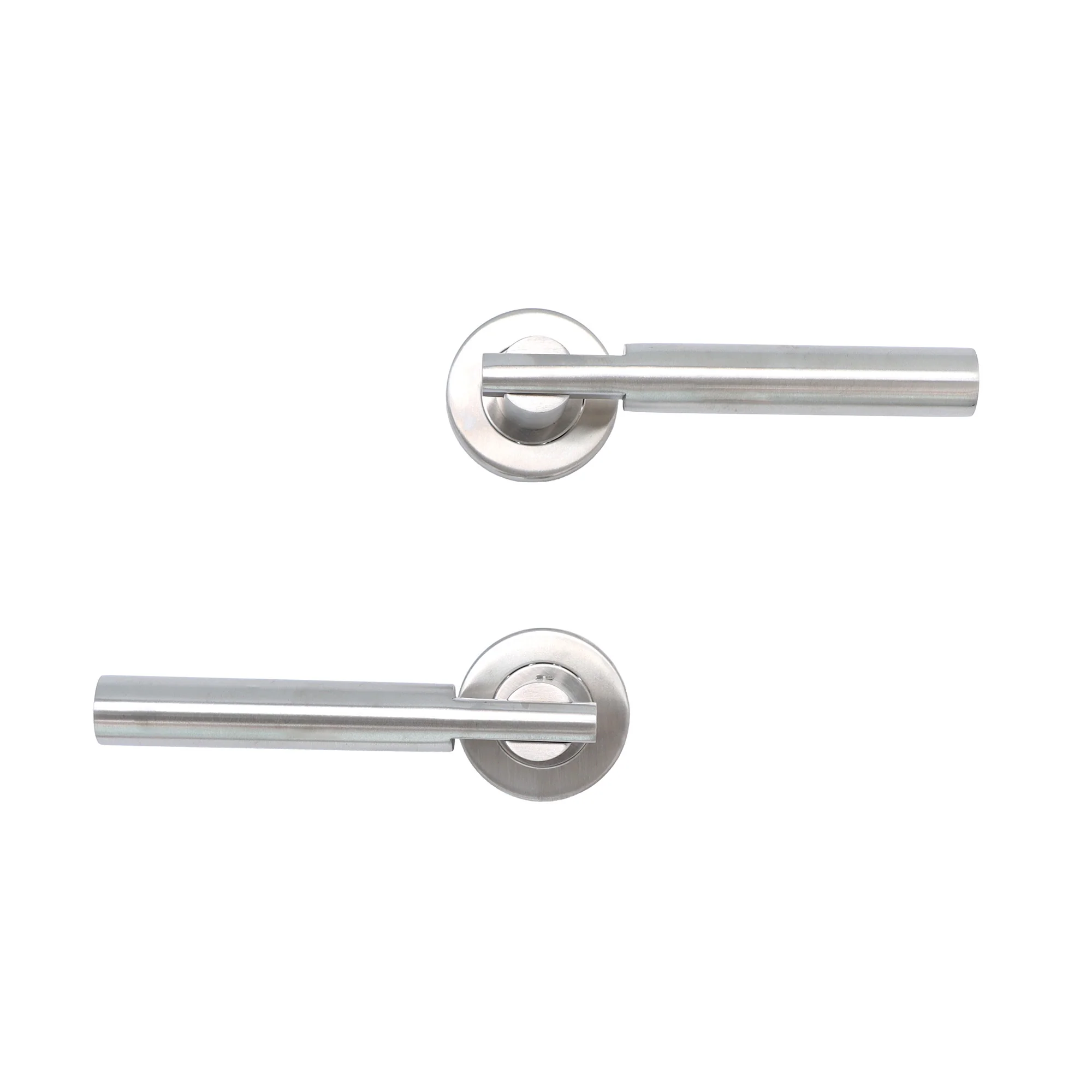 Superior Titan Lever on Round Rose Handle Set - Satin Stainless Steel - Image 7