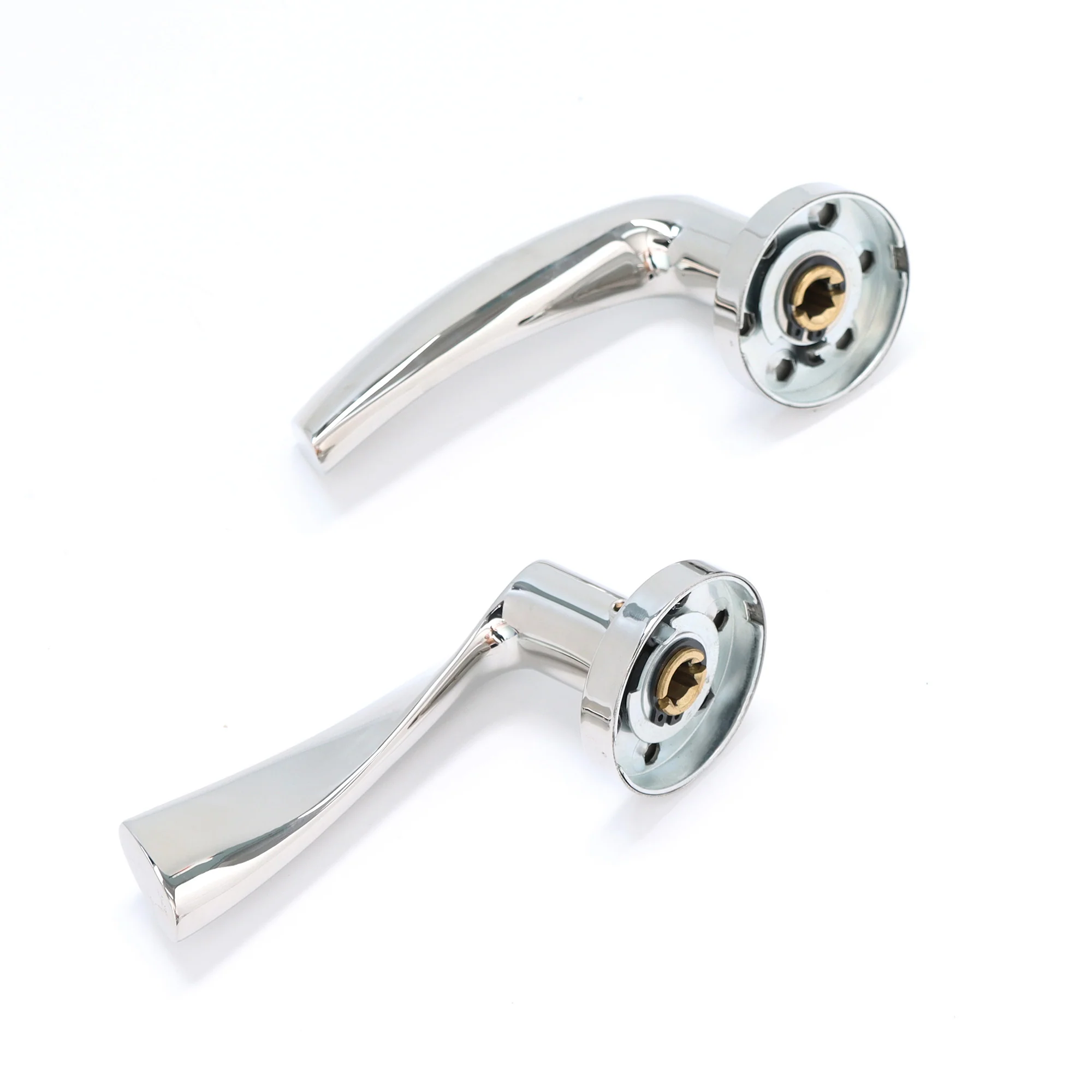 Superior Vega Lever on Round Rose Handle Set - Polished Stainless Steel - Image 6
