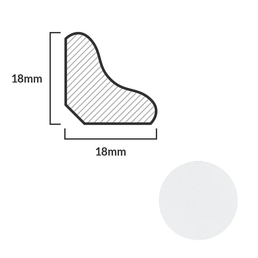White - 2.4m Laminate Scotia Beading - Image 2