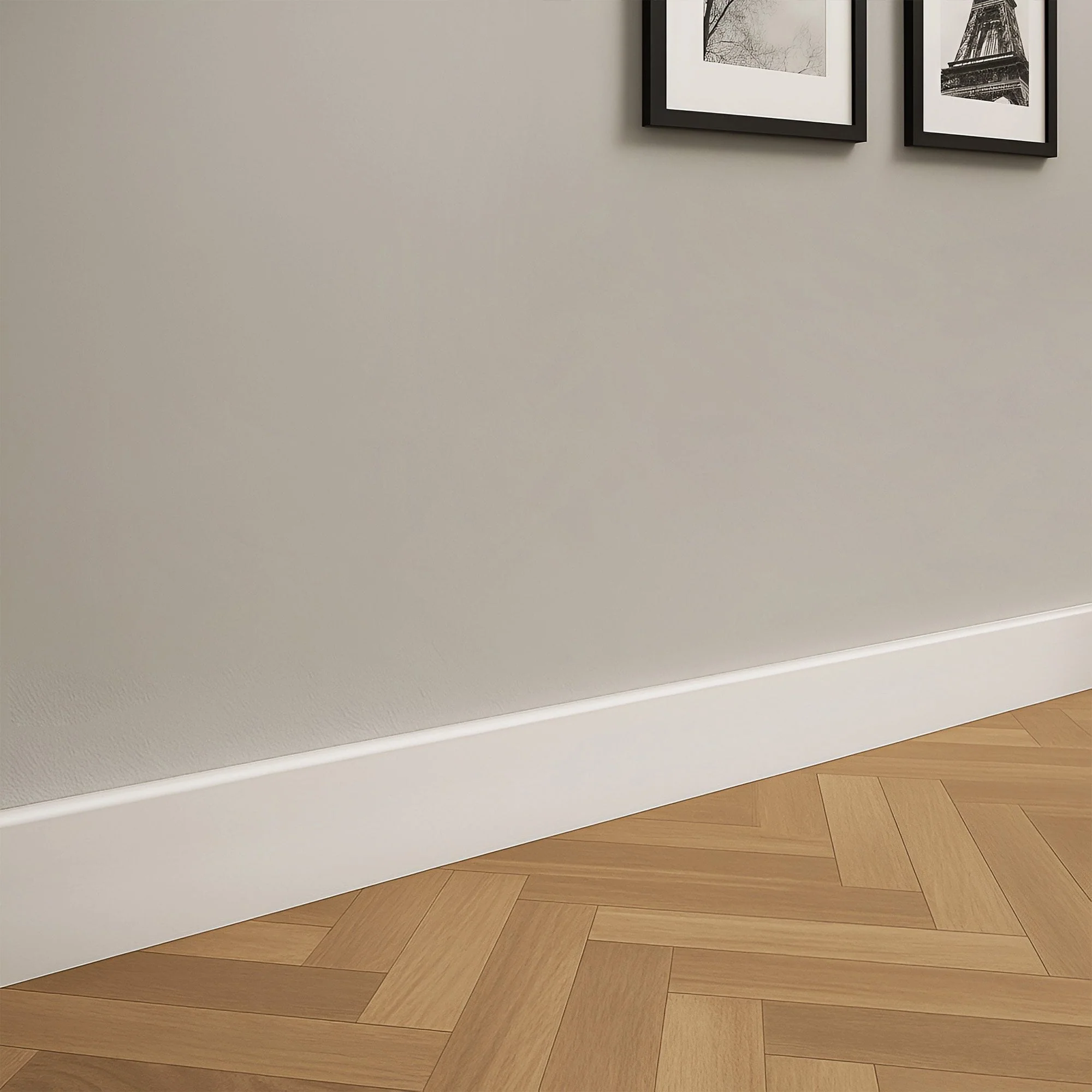 2.4m White Painted Skirting Board 14mm x 133mm - Image 2