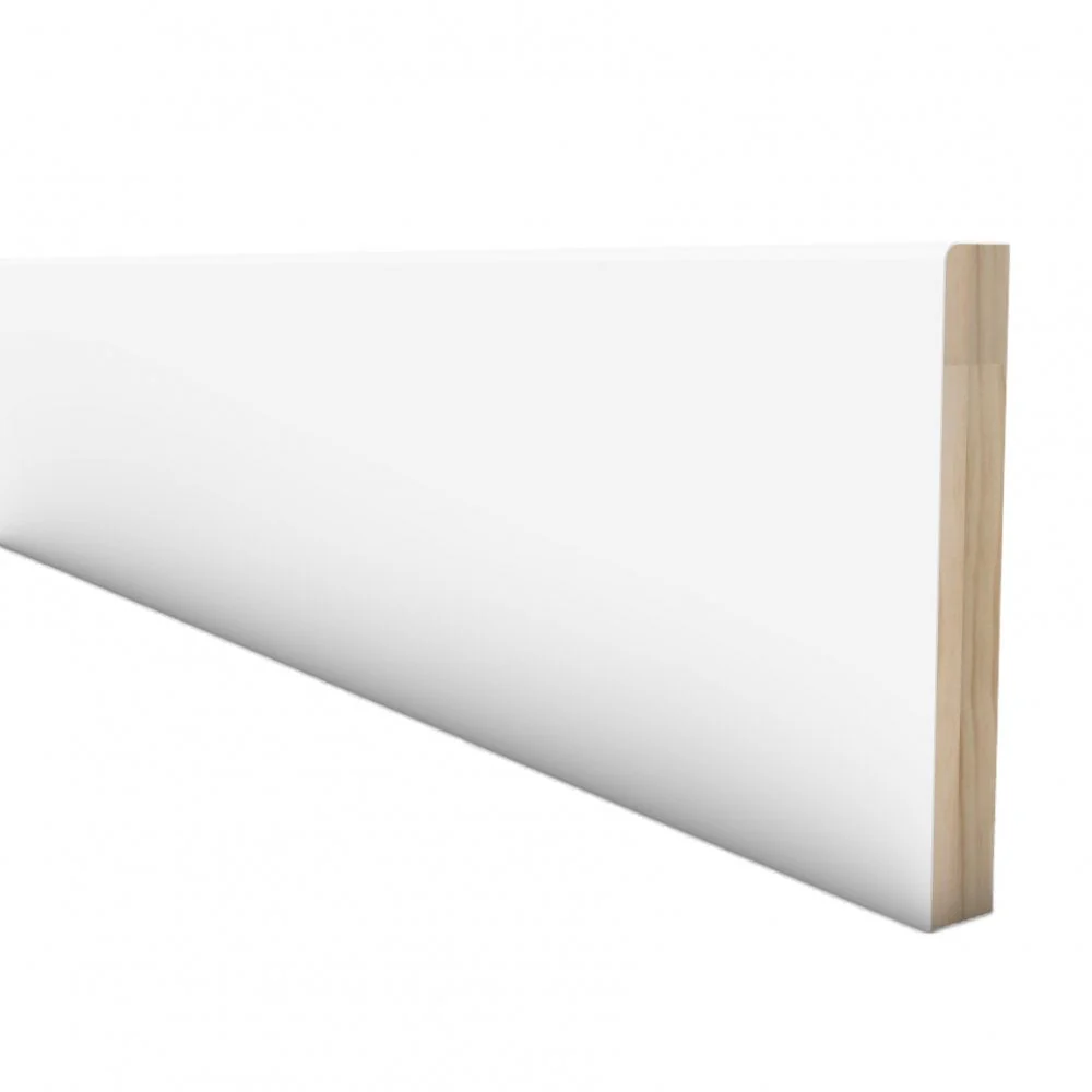 2.4m White Painted Skirting Board 14mm x 108mm