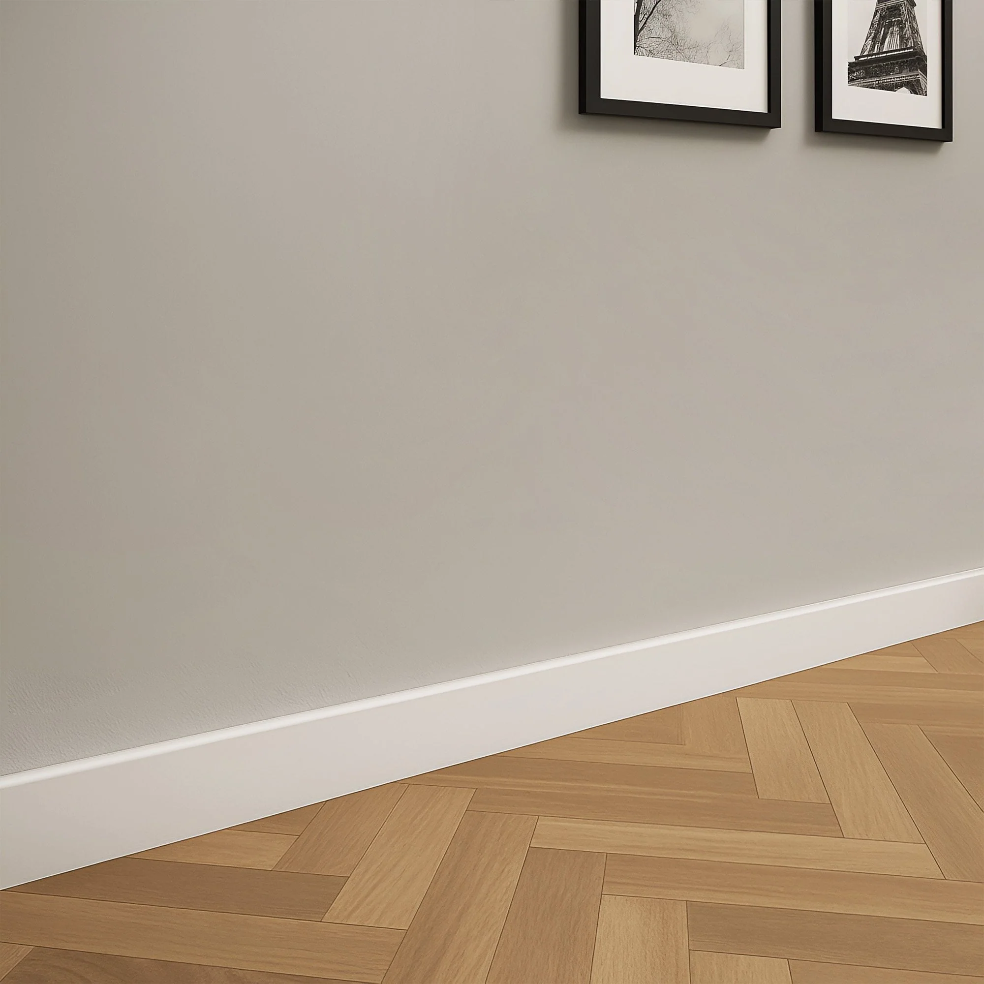 2.4m White Painted Skirting Board 14mm x 108mm - Image 2