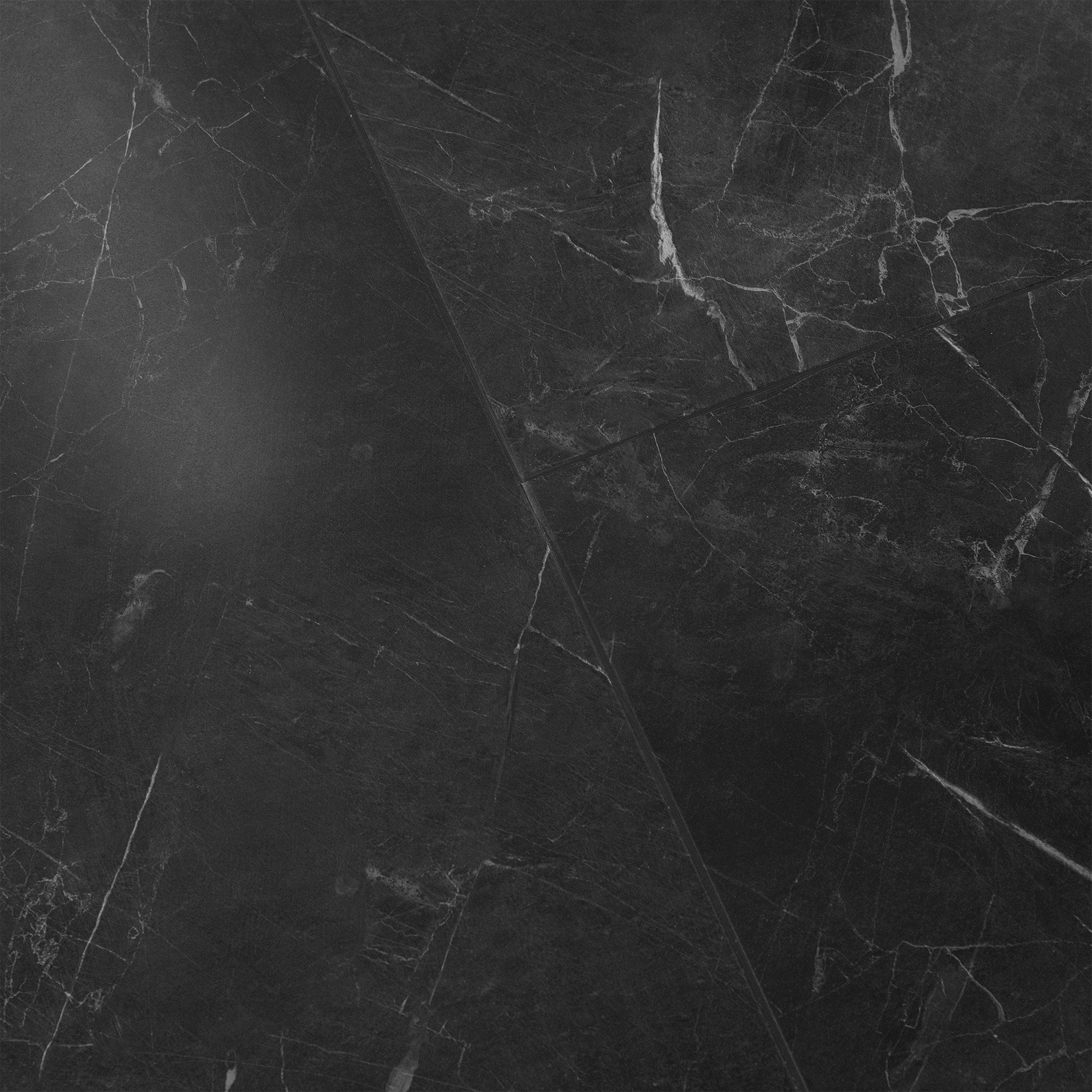 Black Gloss Marble - Luxe Vision Pre-Grouted 5.5mm Stone Embossed UV Coated Rigid Core Vinyl Flooring - Image 3