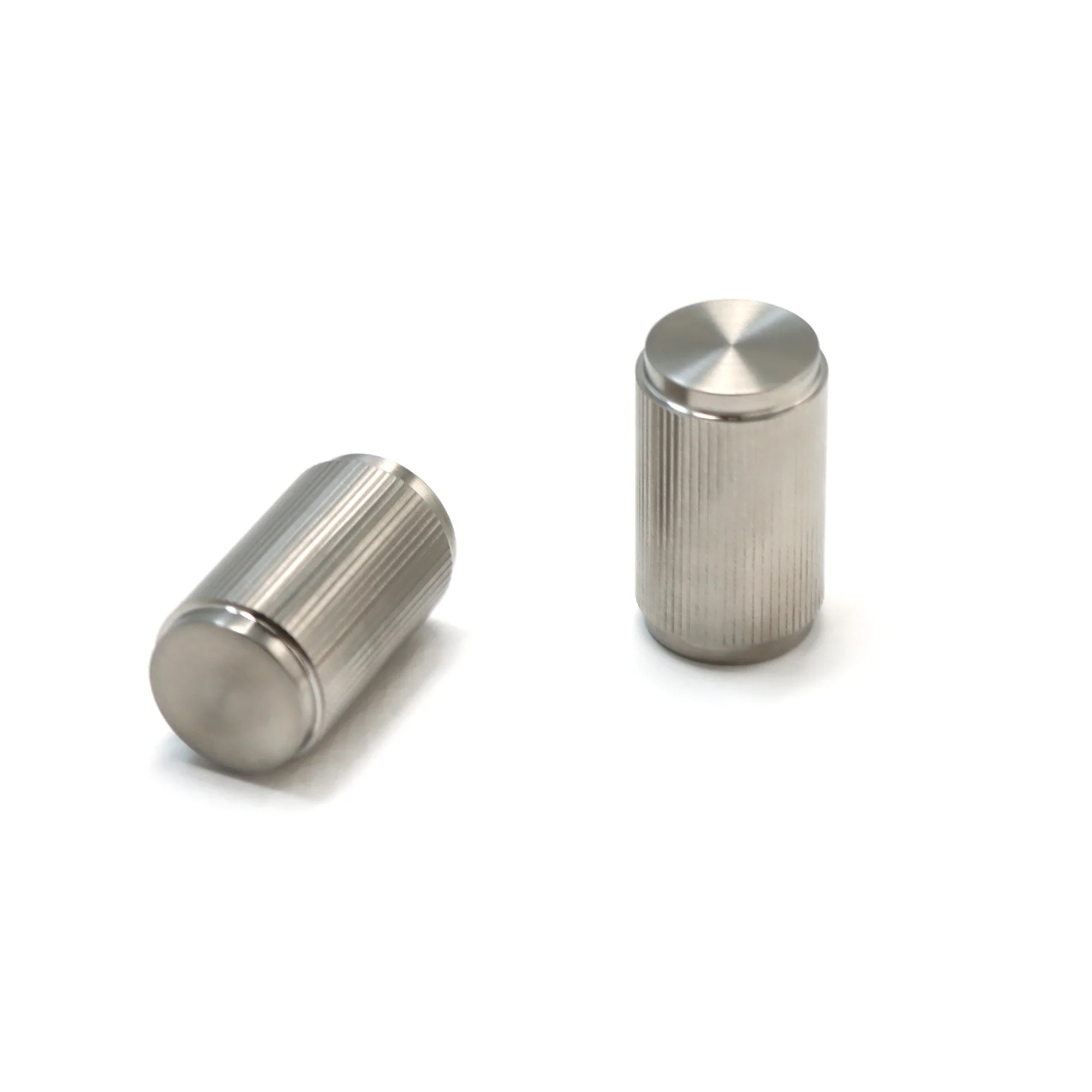 Fluted Large Round Cabinet Door Knob - Satin Stainless Steel - Image 3