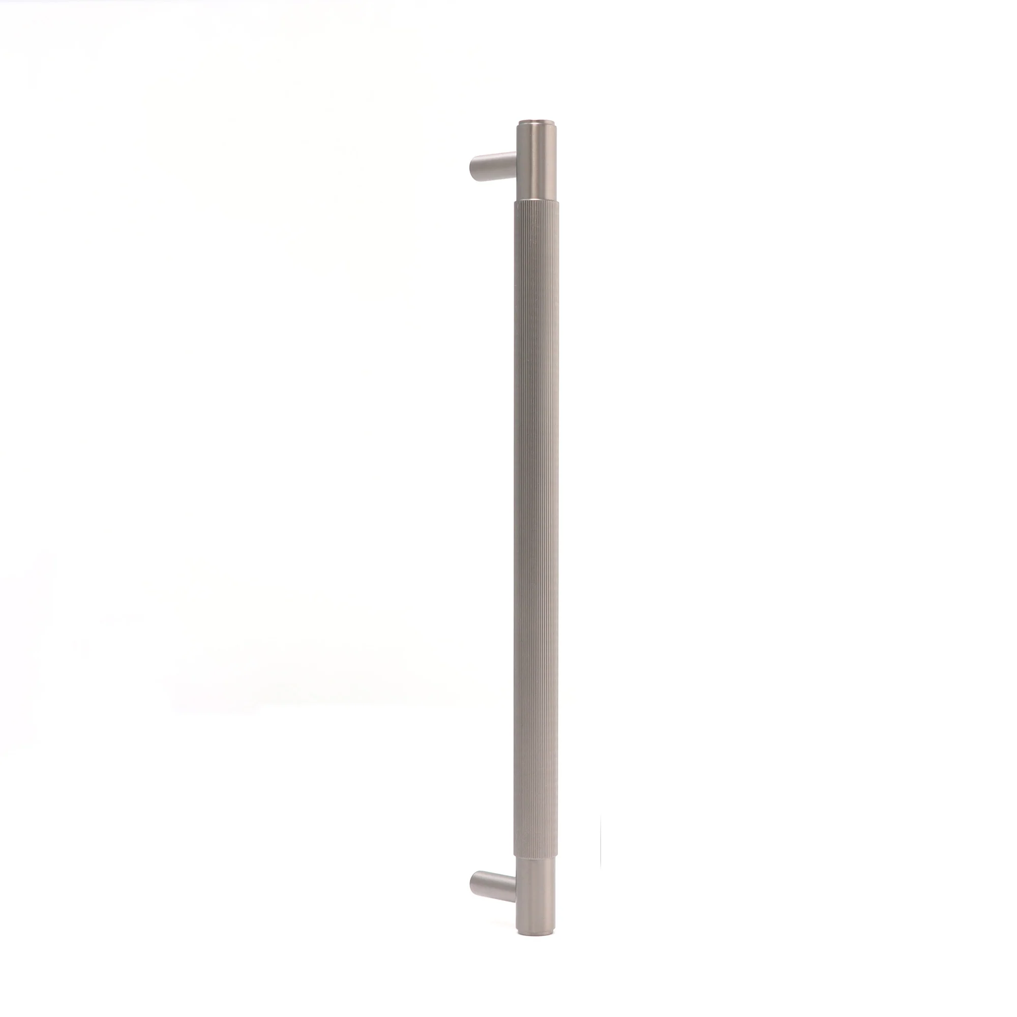 Fluted Large Round T-Bar Pull Handle - Gun Metal