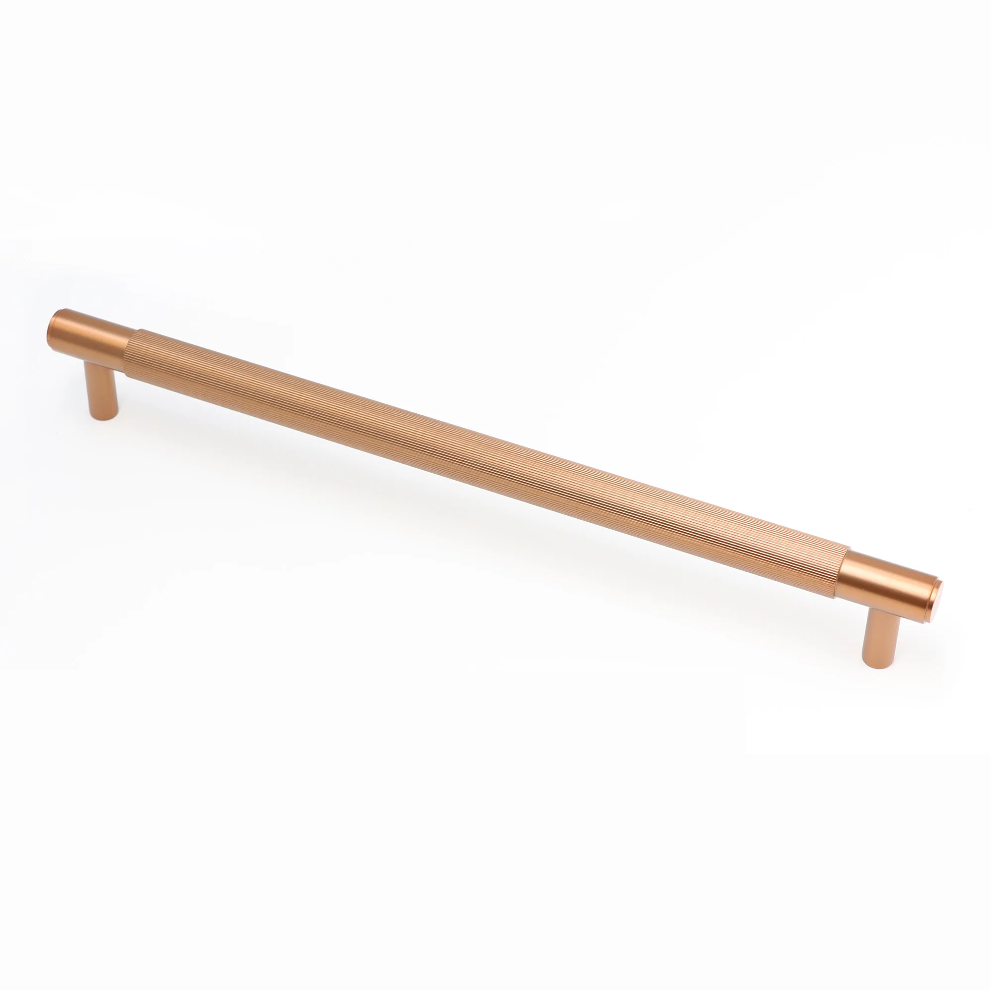 Fluted Large Round T-Bar Pull Handle - Rose Gold - Image 3