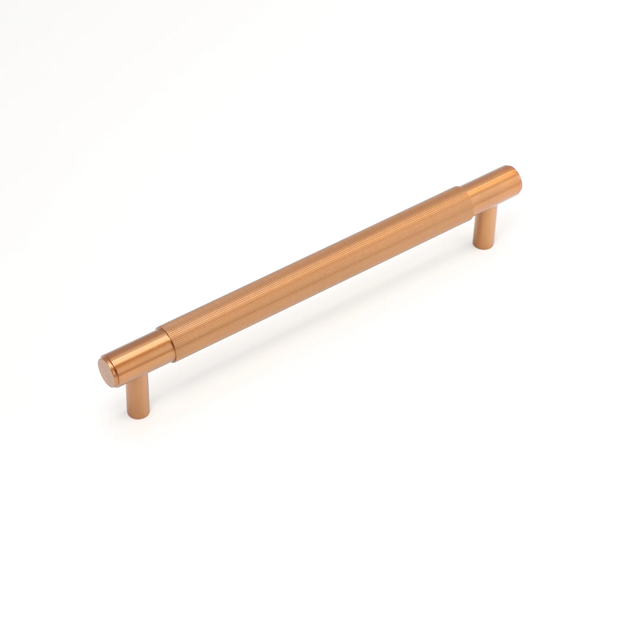 Fluted Medium Round T-Bar Pull Handle - Rose Gold - Image 3