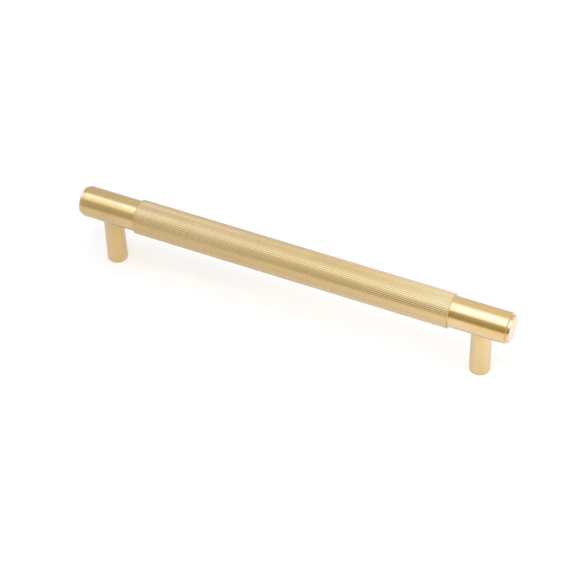 Fluted Medium Round T-Bar Pull Handle - Satin Gold - Image 3