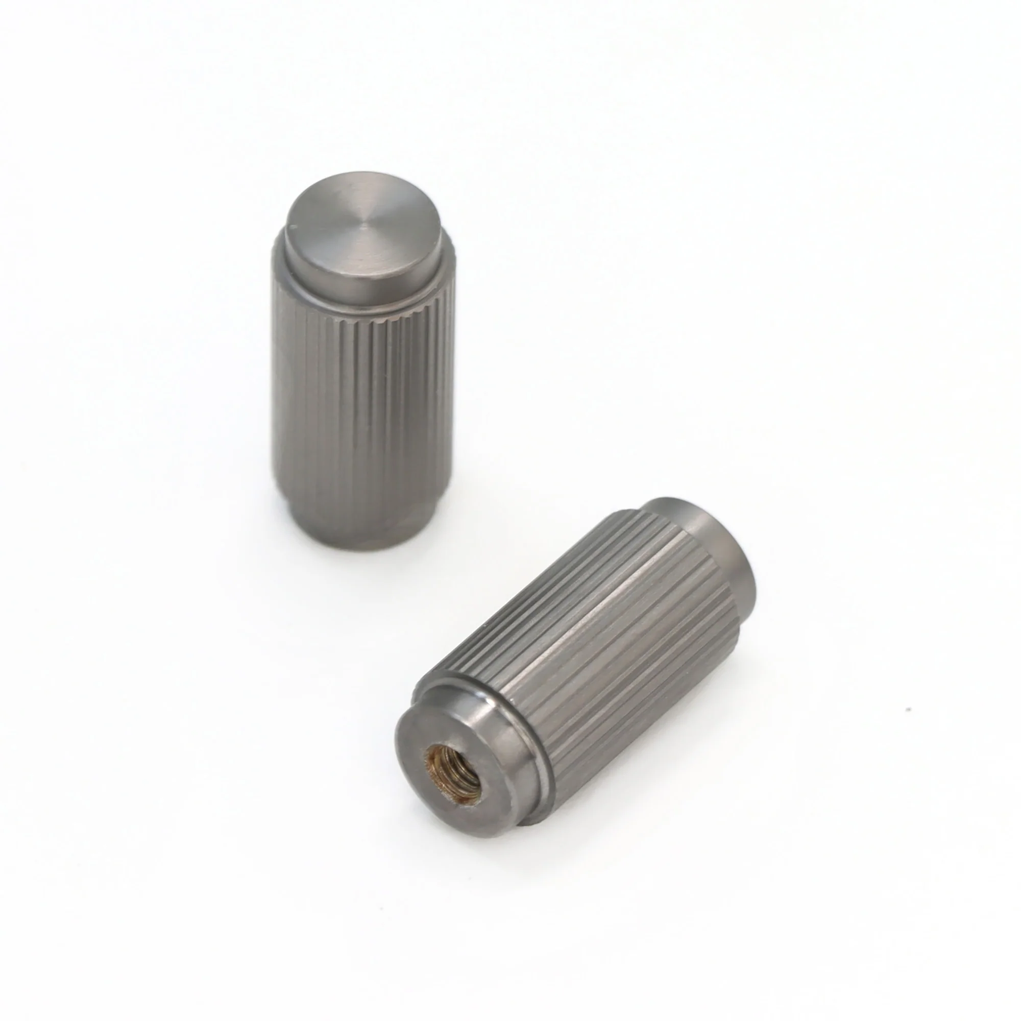 Fluted Small Round Cabinet Door Knob - Gun Metal - Image 2