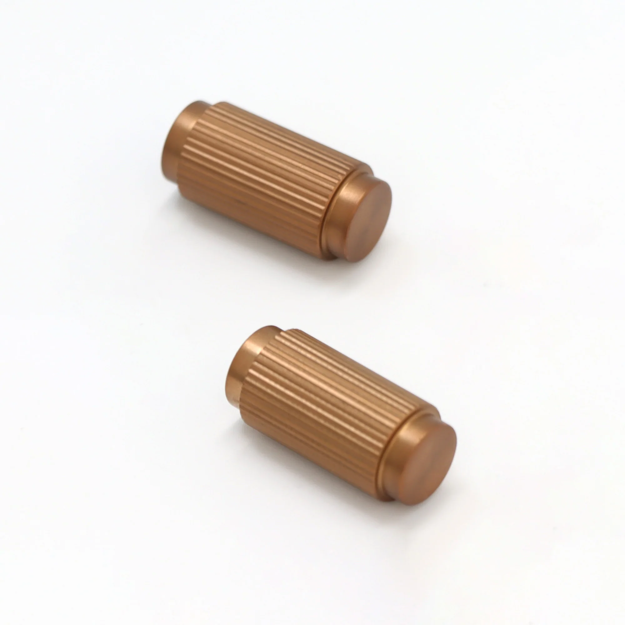 Fluted Small Round Cabinet Door Knob - Rose Gold - Image 3