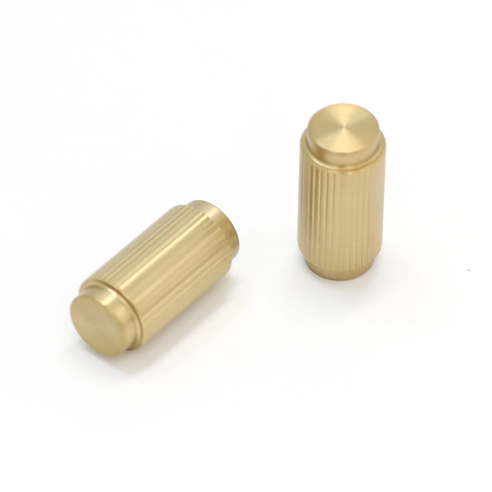 Fluted Small Round Cabinet Door Knob - Satin Gold - Image 3