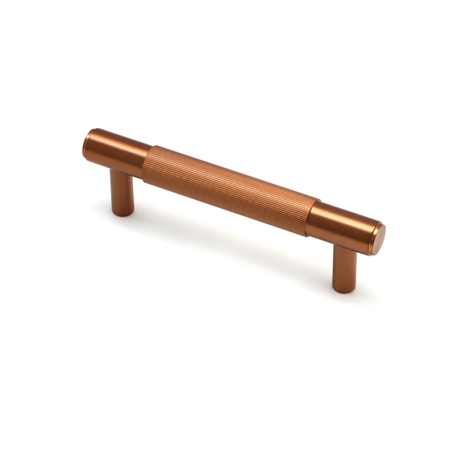 Fluted Small Round T-Bar Pull Handle - Rose Gold - Image 3