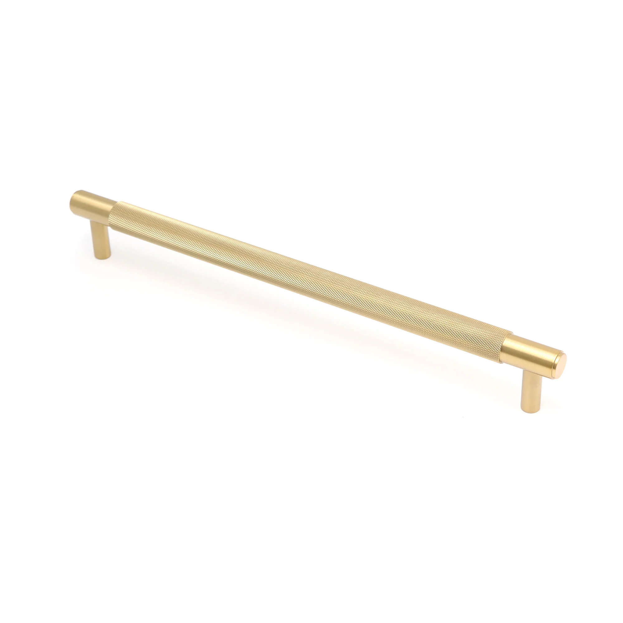 Knurled Large Round T-Bar Pull Handle - Satin Gold - Image 4
