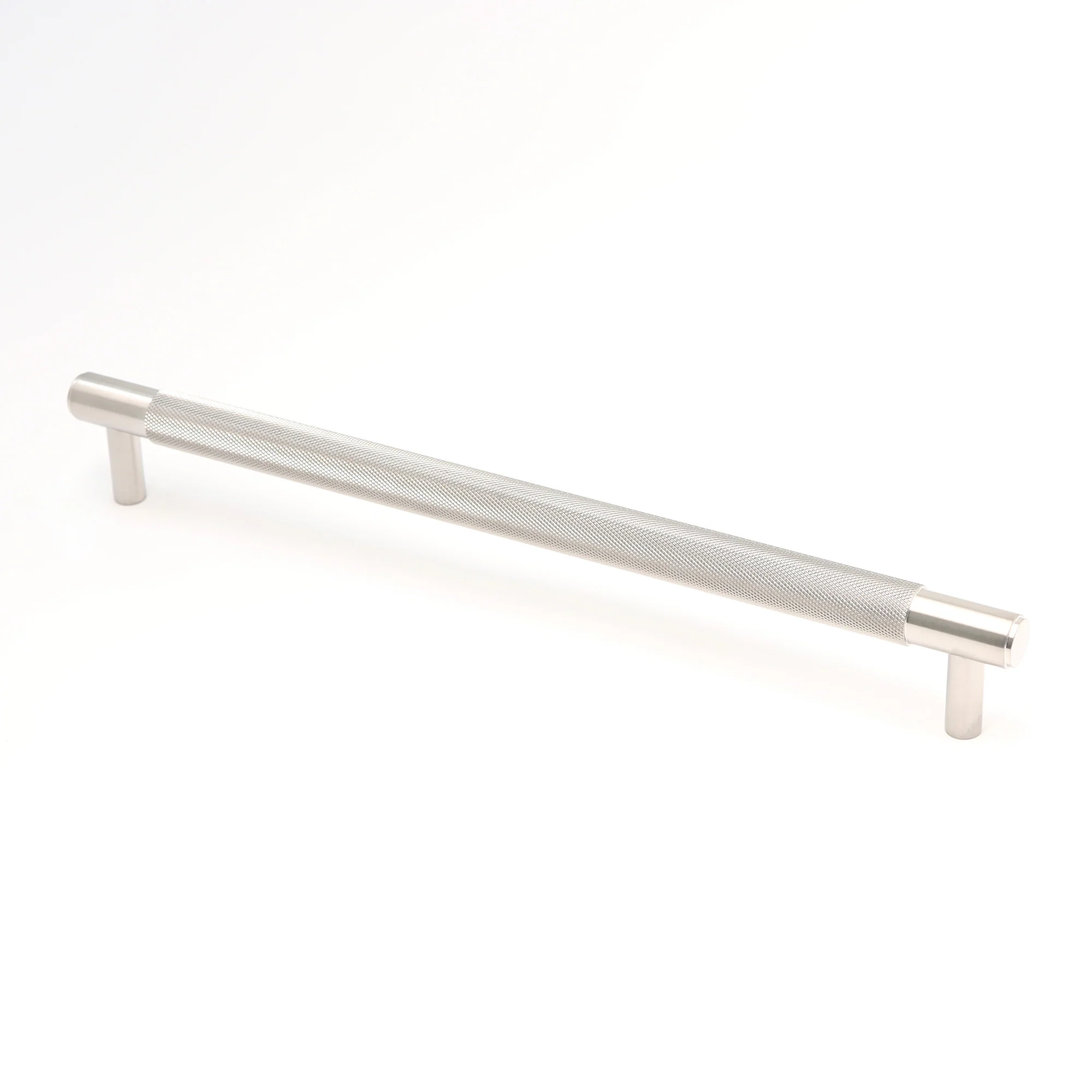 Knurled Large Round T-Bar Pull Handle - Satin Stainless Steel - Image 4