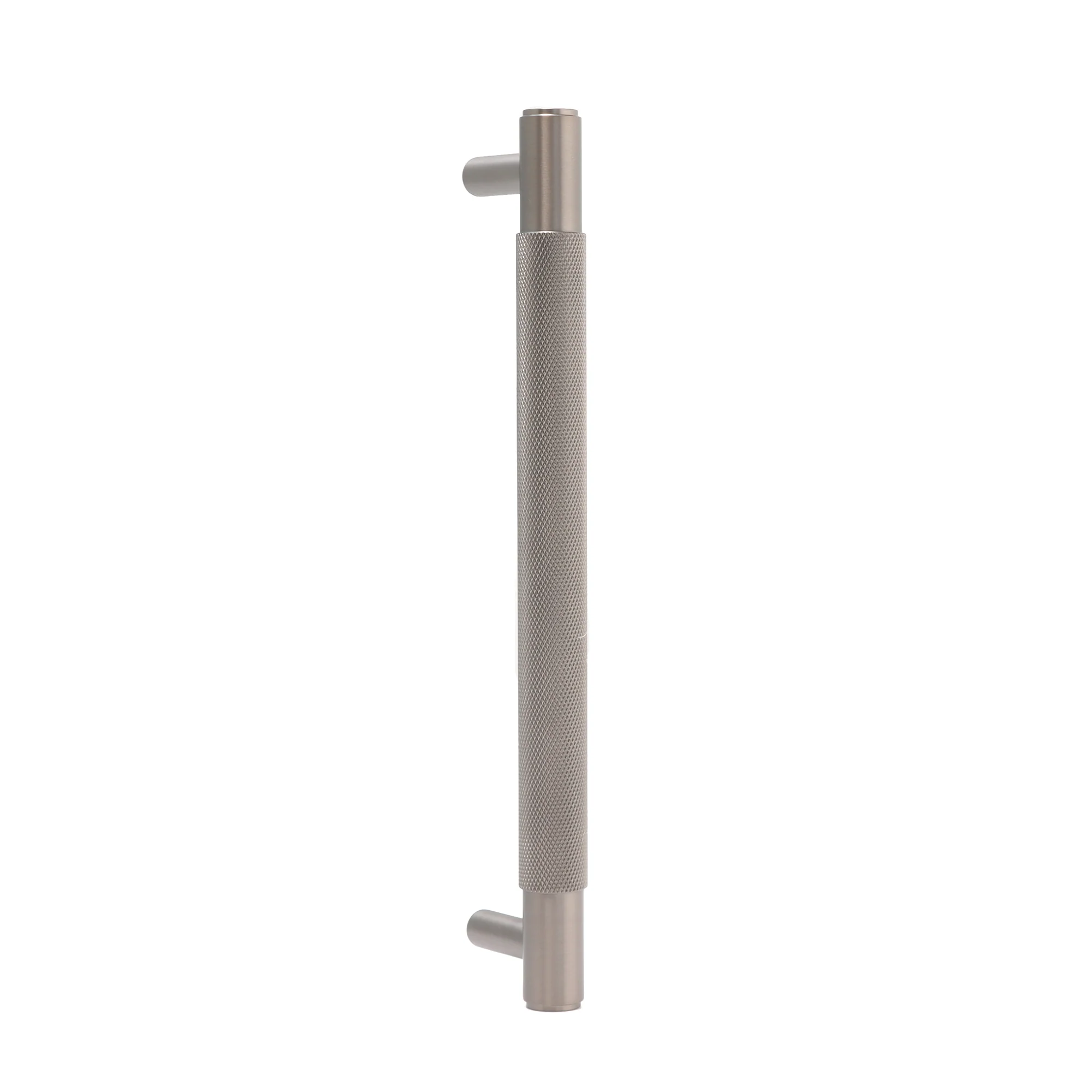 Knurled Medium Round T-Bar Pull Handle - Gun Metal