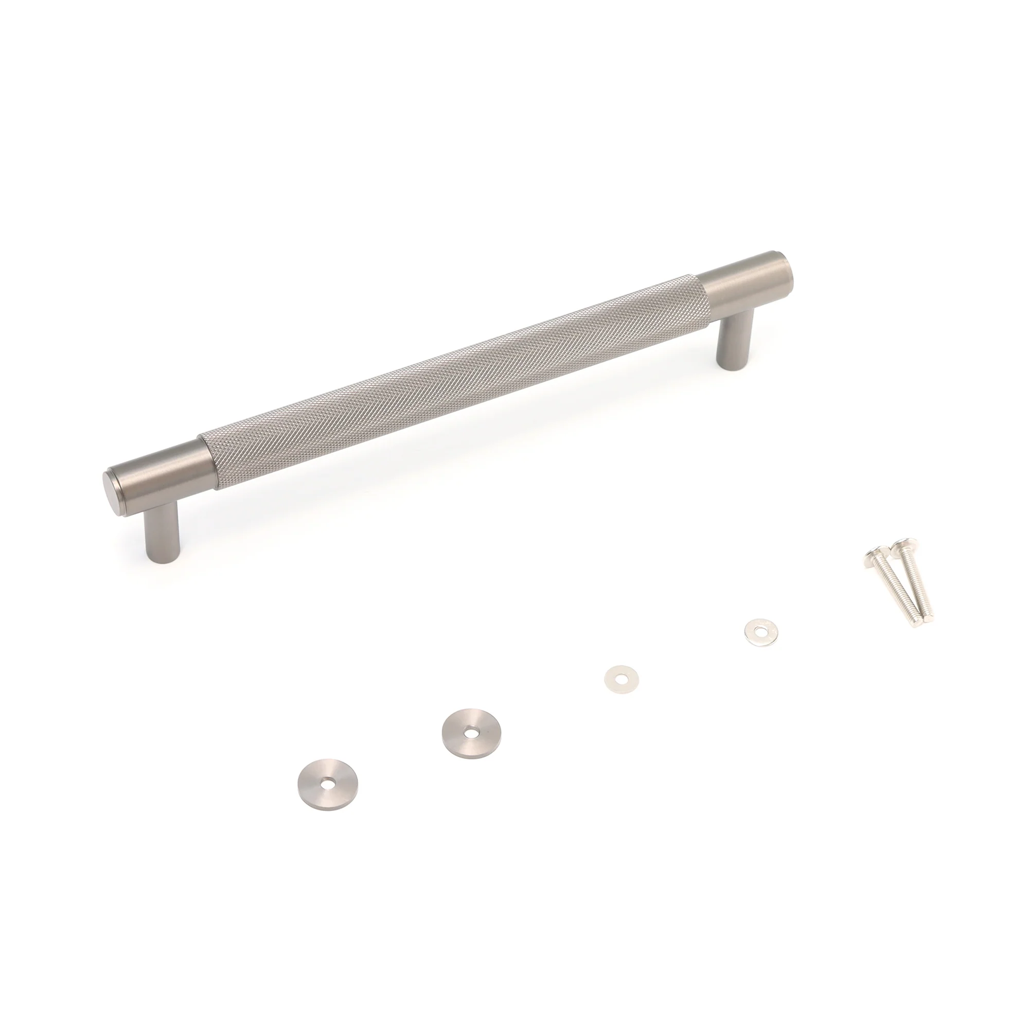 Knurled Medium Round T-Bar Pull Handle - Gun Metal - Image 4