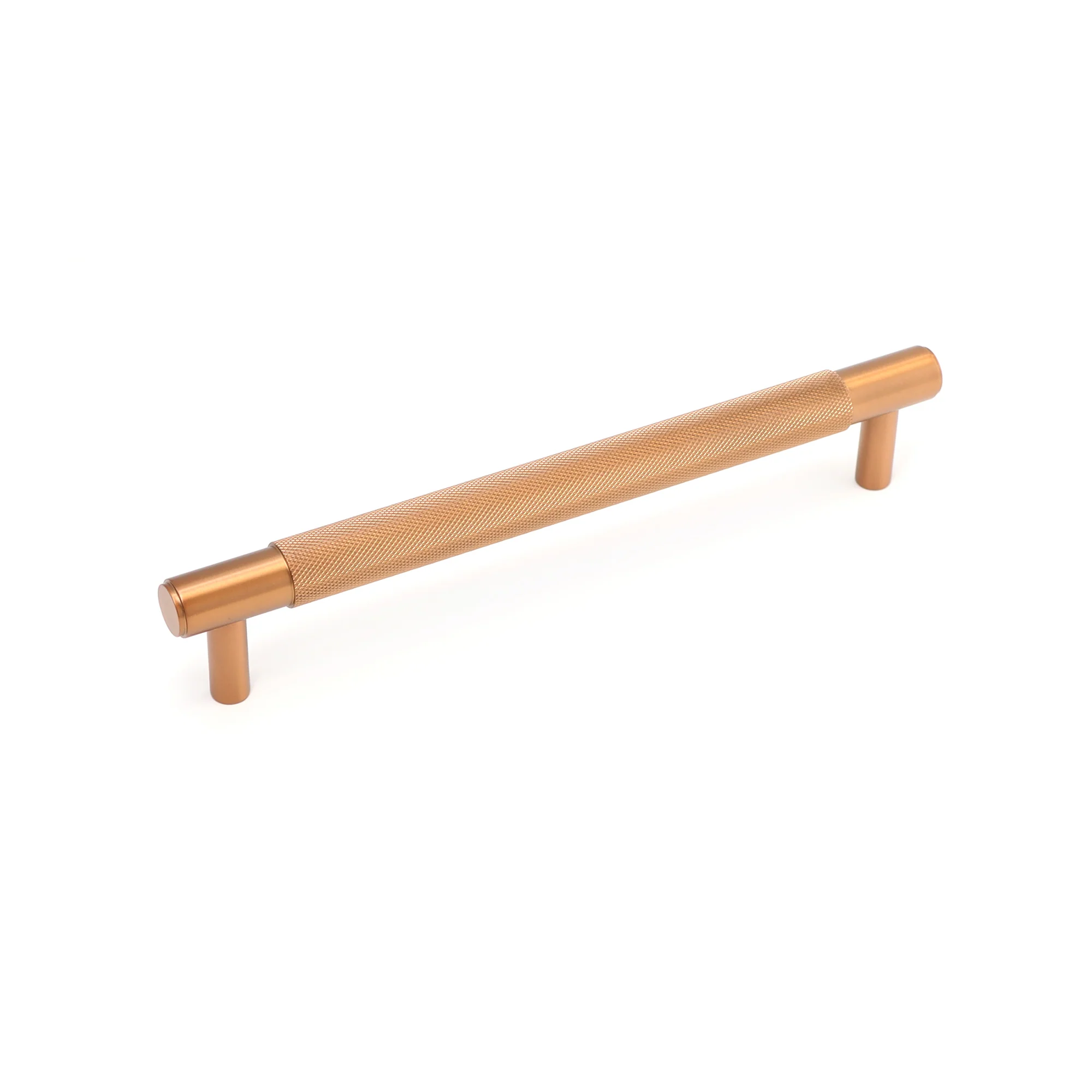 Knurled Medium Round T-Bar Pull Handle - Rose Gold - Image 3