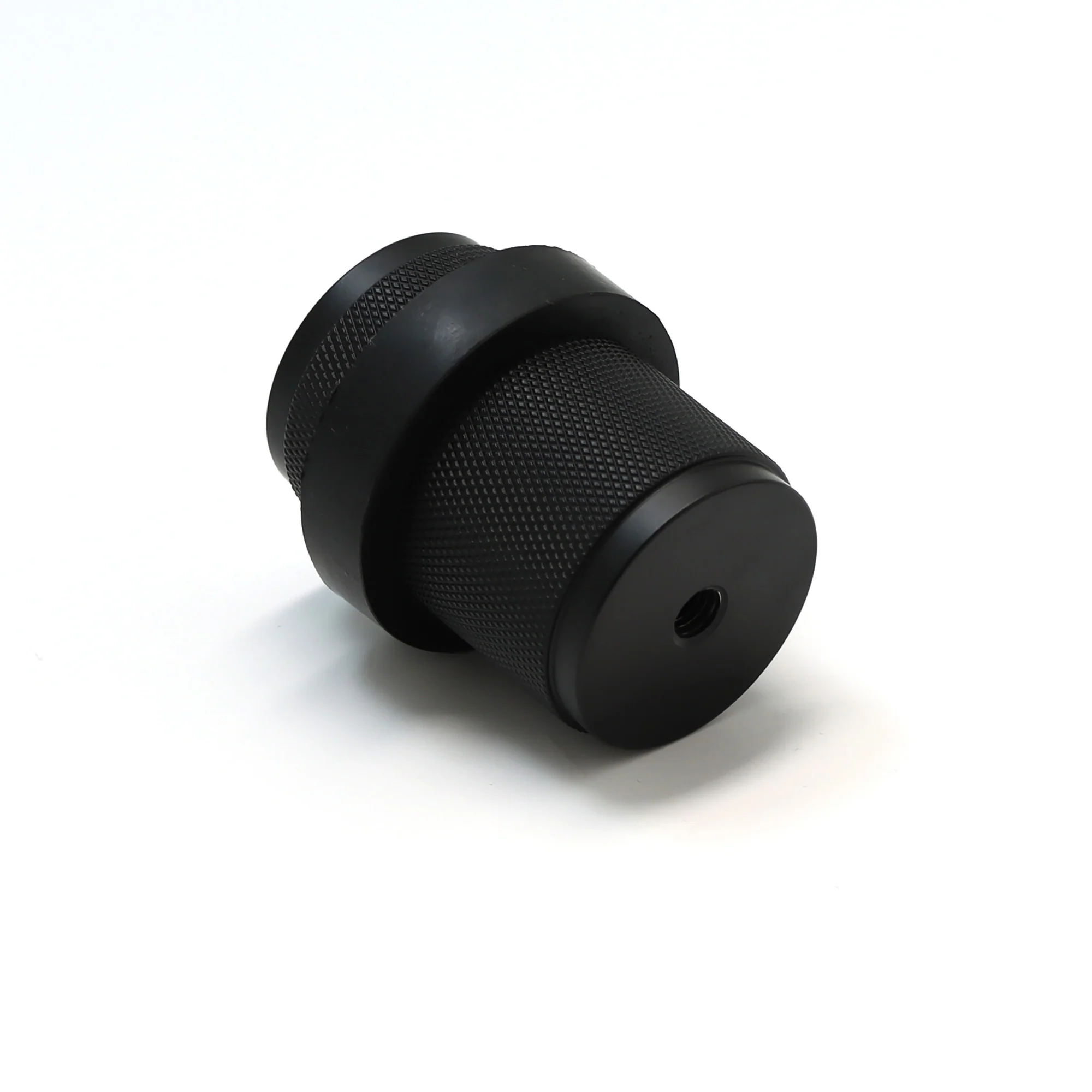 Knurled Round Door Stopper - Matt Black - Image 3