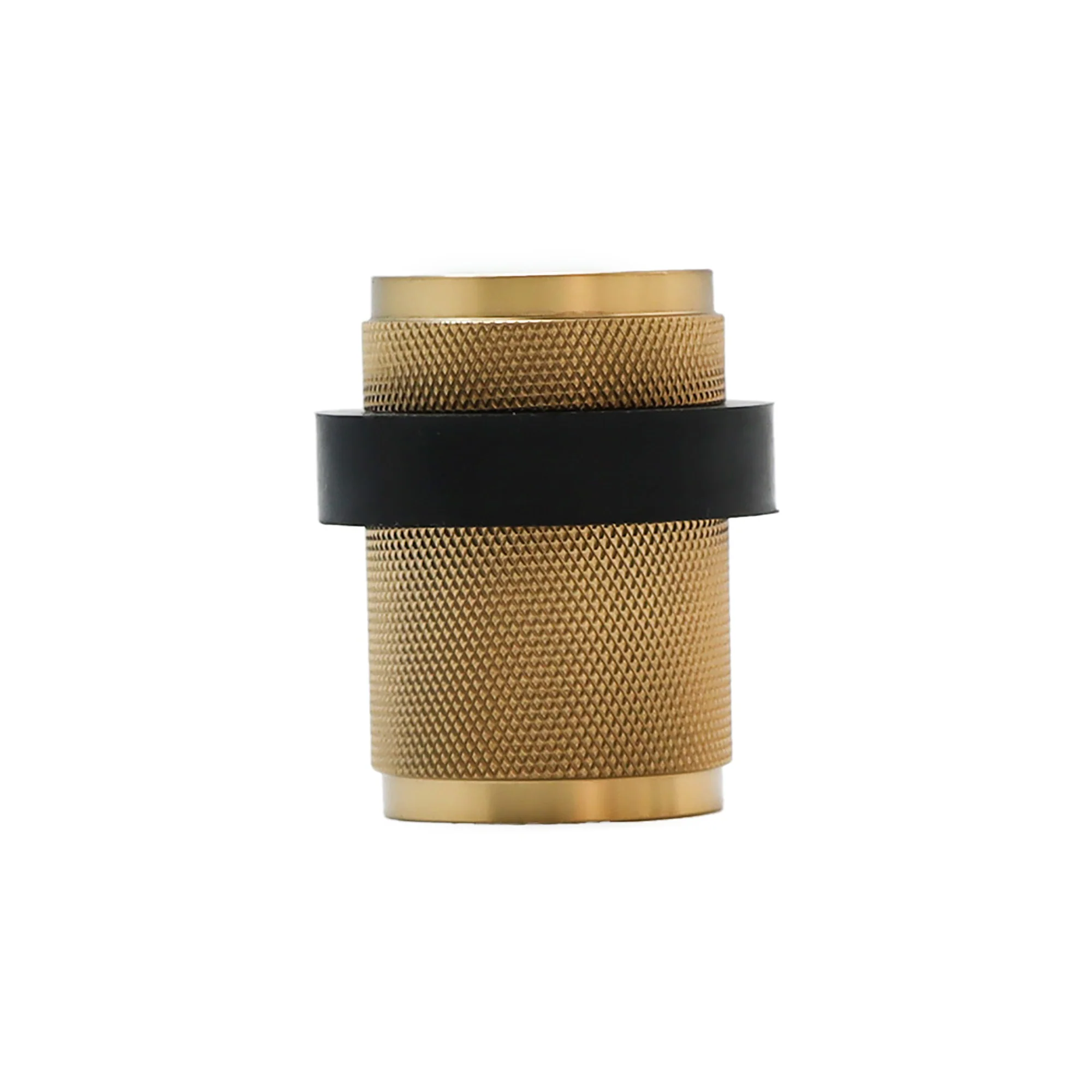 Knurled Round Door Stopper - Satin Gold - Image 2