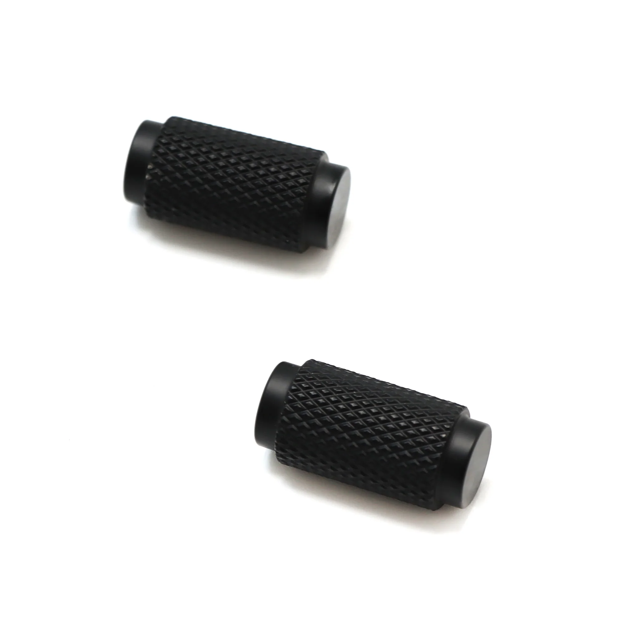 Knurled Small Round Cabinet Door Knob - Matt Black - Image 3