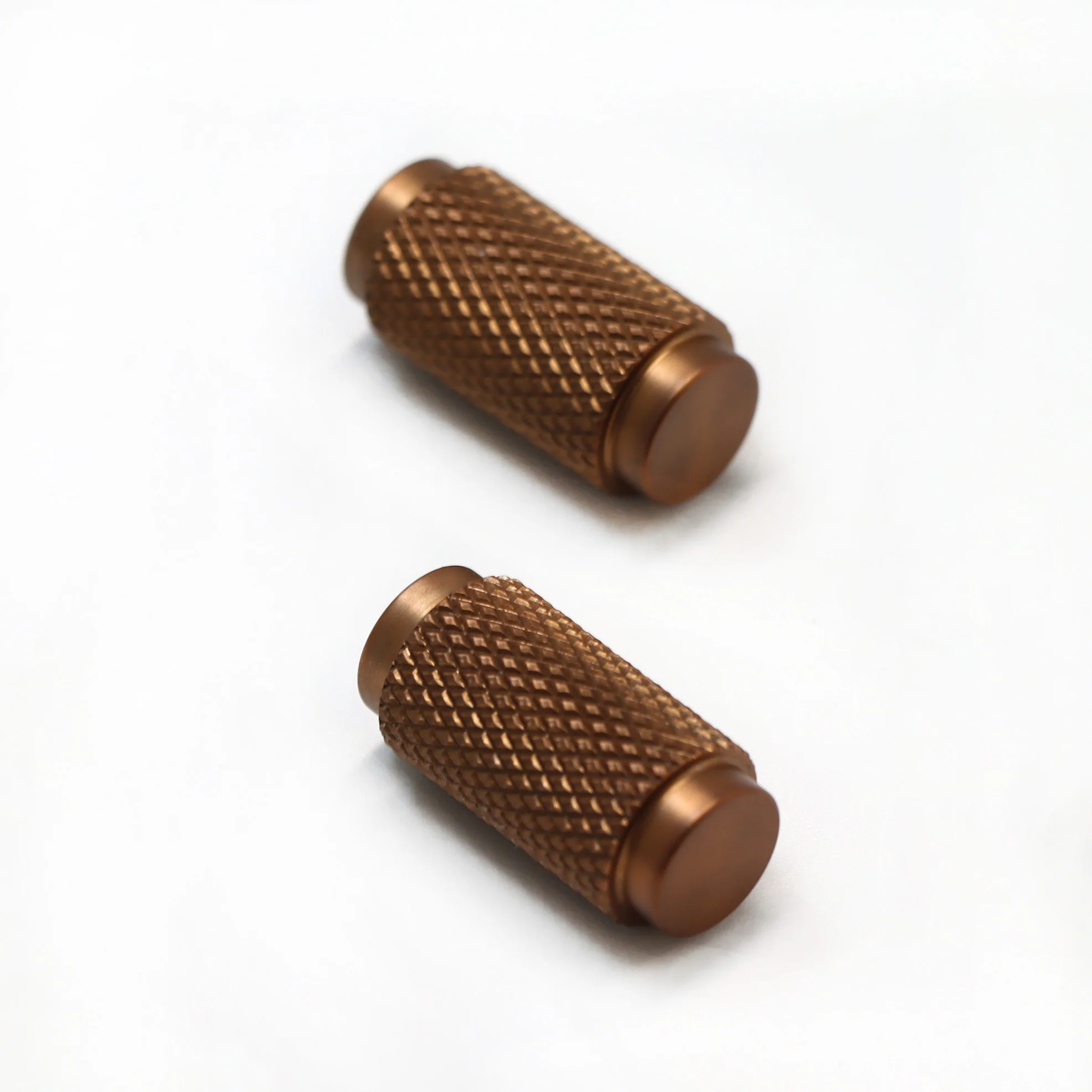 Knurled Small Round Cabinet Door Knob - Rose Gold - Image 3
