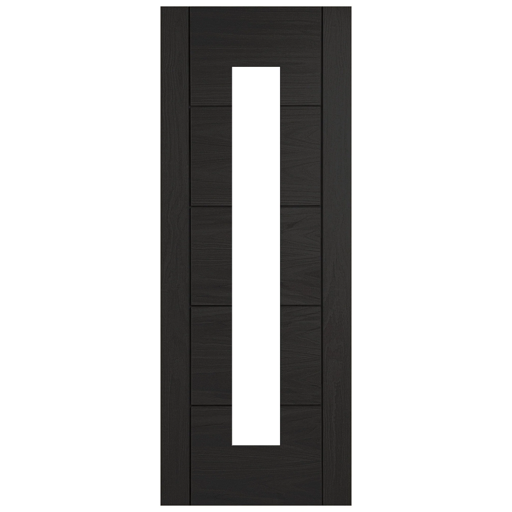 Black Internal Fully Finished Oak Parma 1 Light Clear Glass Door - Image 3