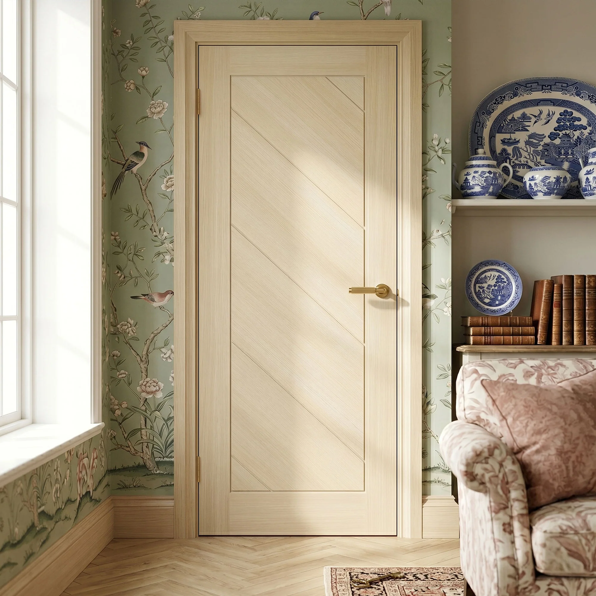 Blonde Oak Internal Fully Finished Endure Laminate Stockholm Door