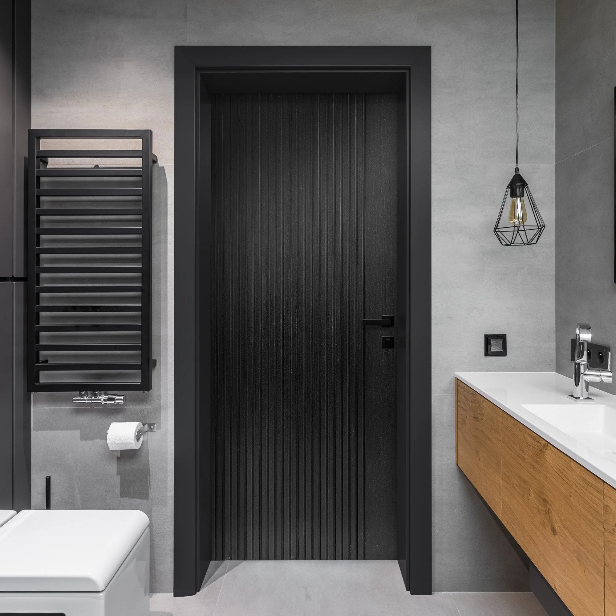 Charcoal Black Internal Fully Finished Miami Door