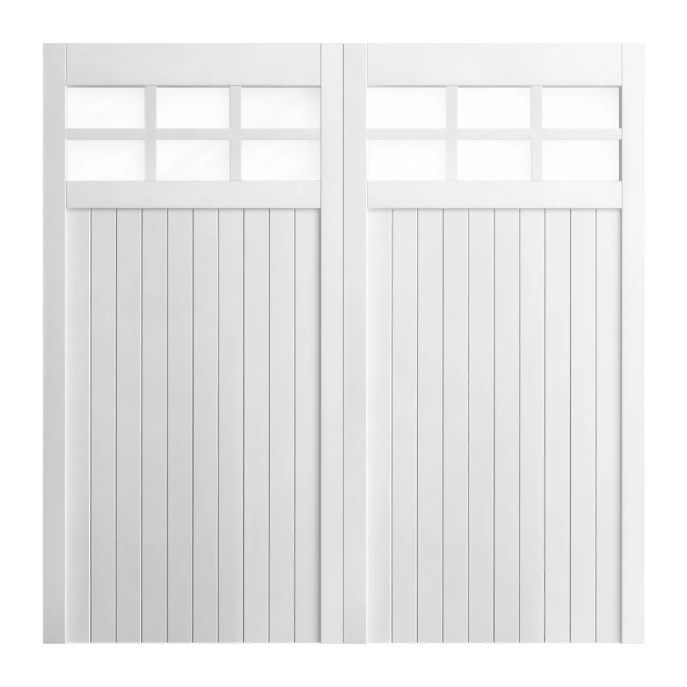 External White Painted Composite Obscure Glass Garage Door (121039) - Image 3