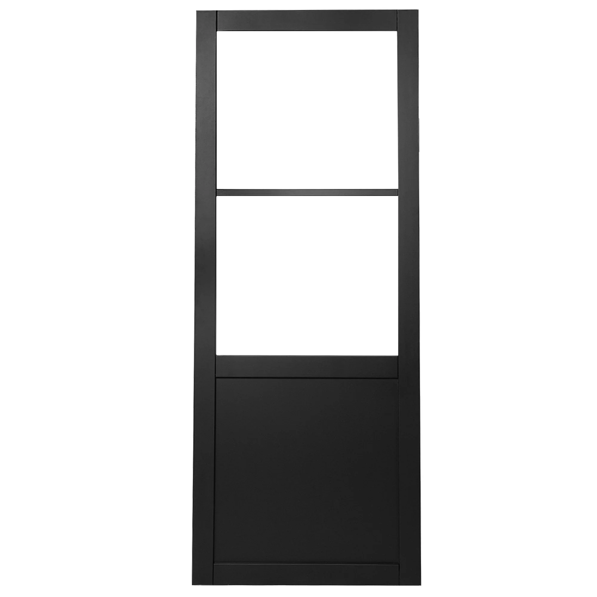 Graphite Black Internal Fully Finished Industrial Studio 1 Panel 2 Light Clear Glass Door - Image 3