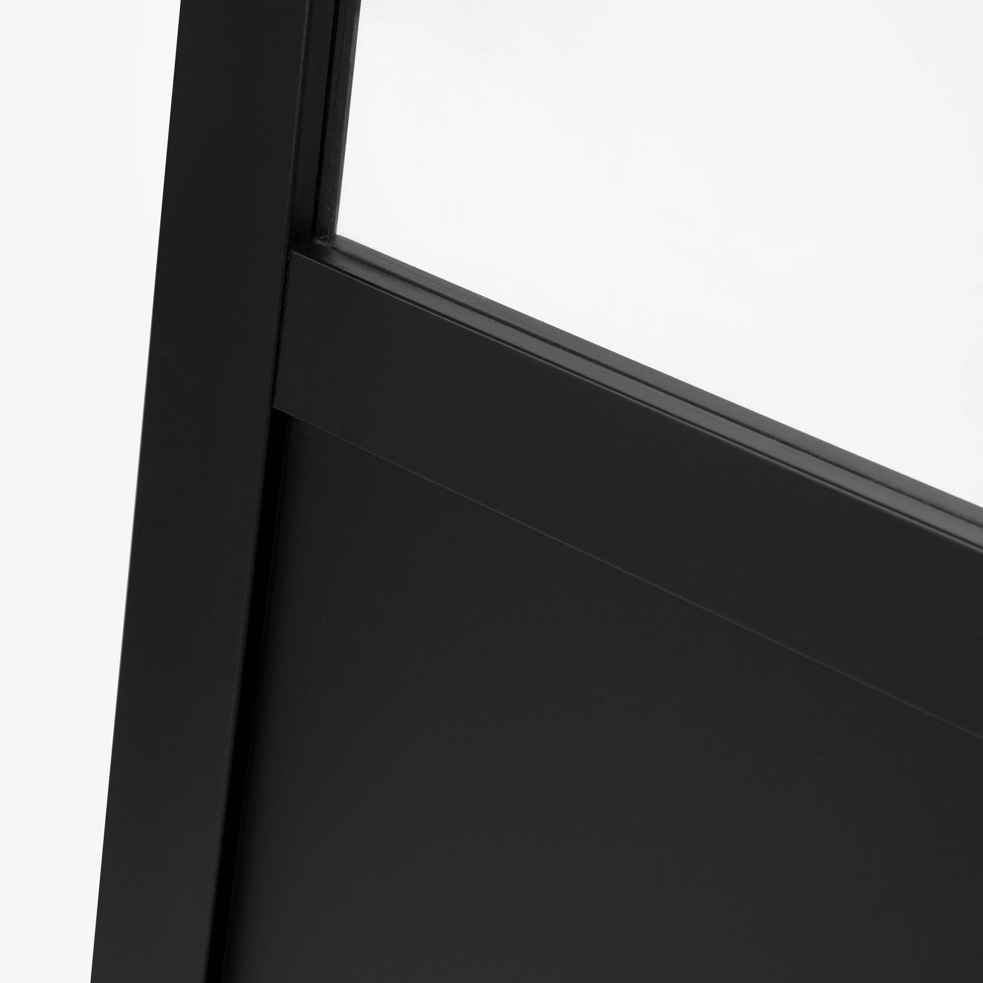 Graphite Black Internal Fully Finished Industrial Studio 1 Panel 2 Light Clear Glass Door - Image 6