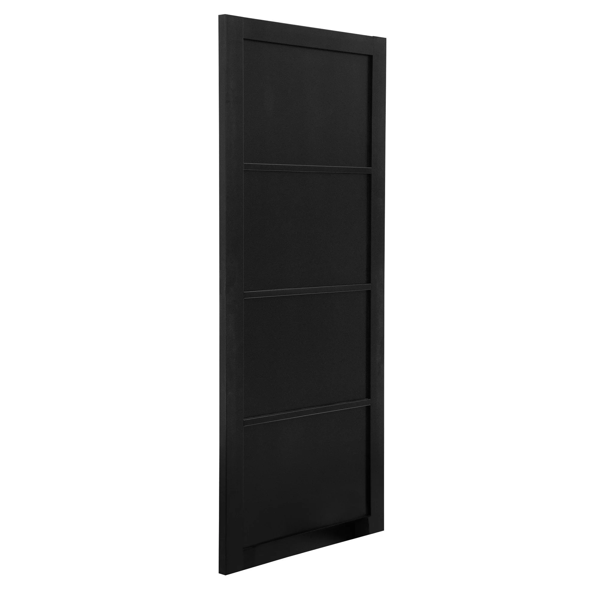 Graphite Black Internal Fully Finished Industrial Studio 4 Panel Door - Image 4