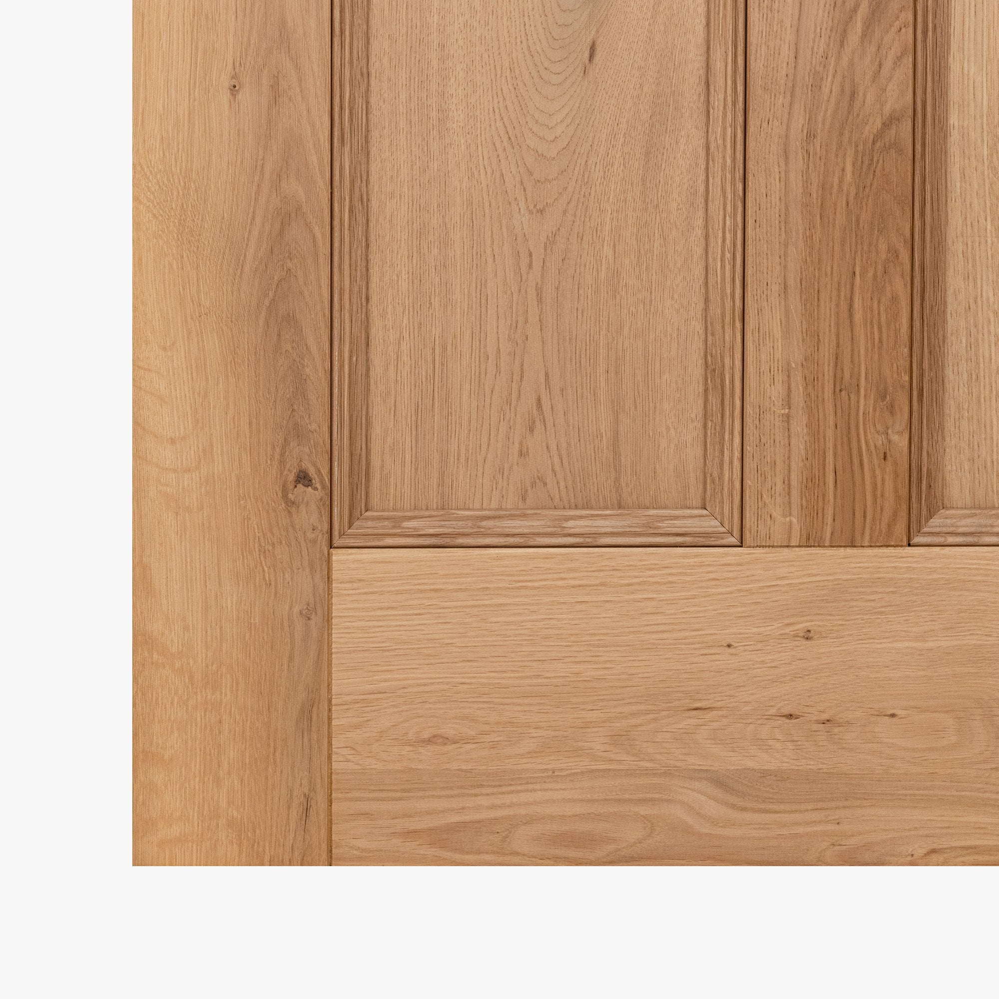 Internal Fully Finished Rustic Oak Victorian 2 Light Clear Glazed Door - Image 5
