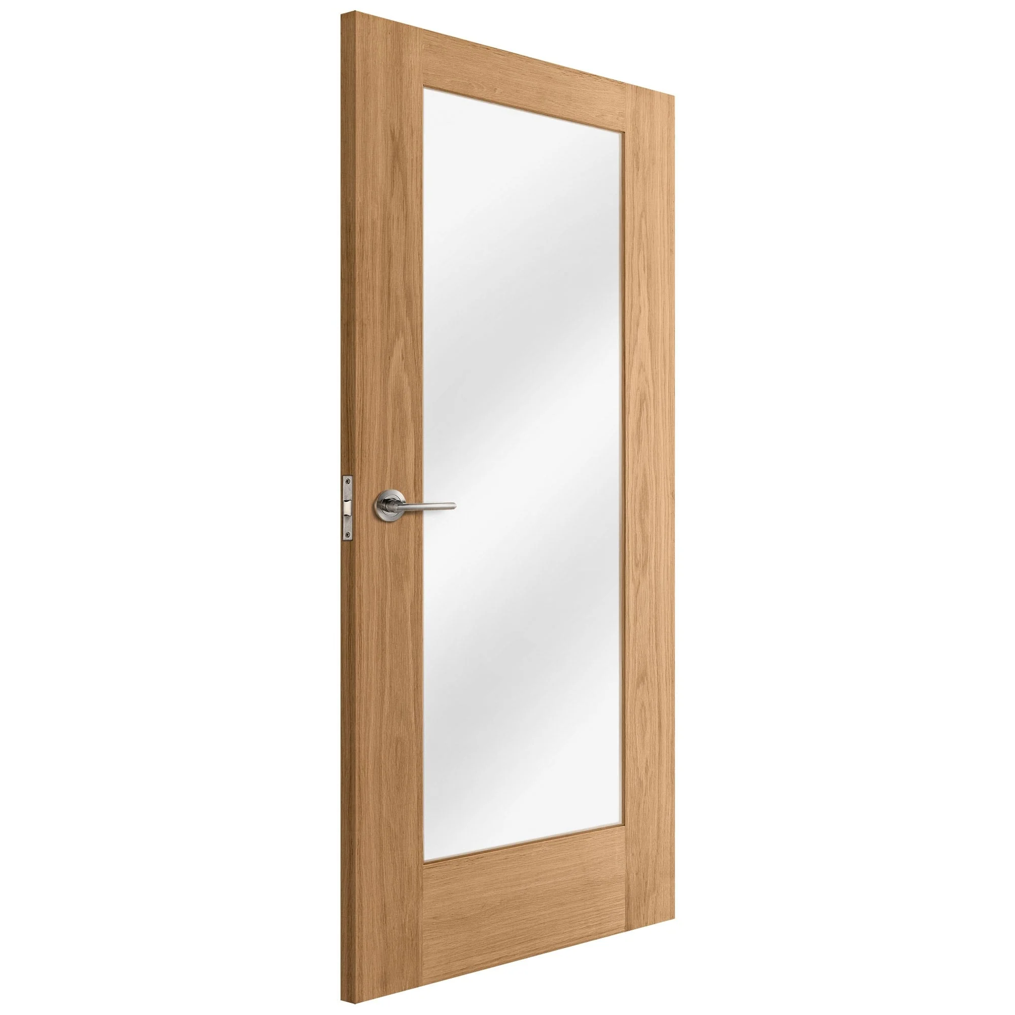 Oak Internal Fully Finished Pattern 10 1 Light Clear Glass Door - Image 2