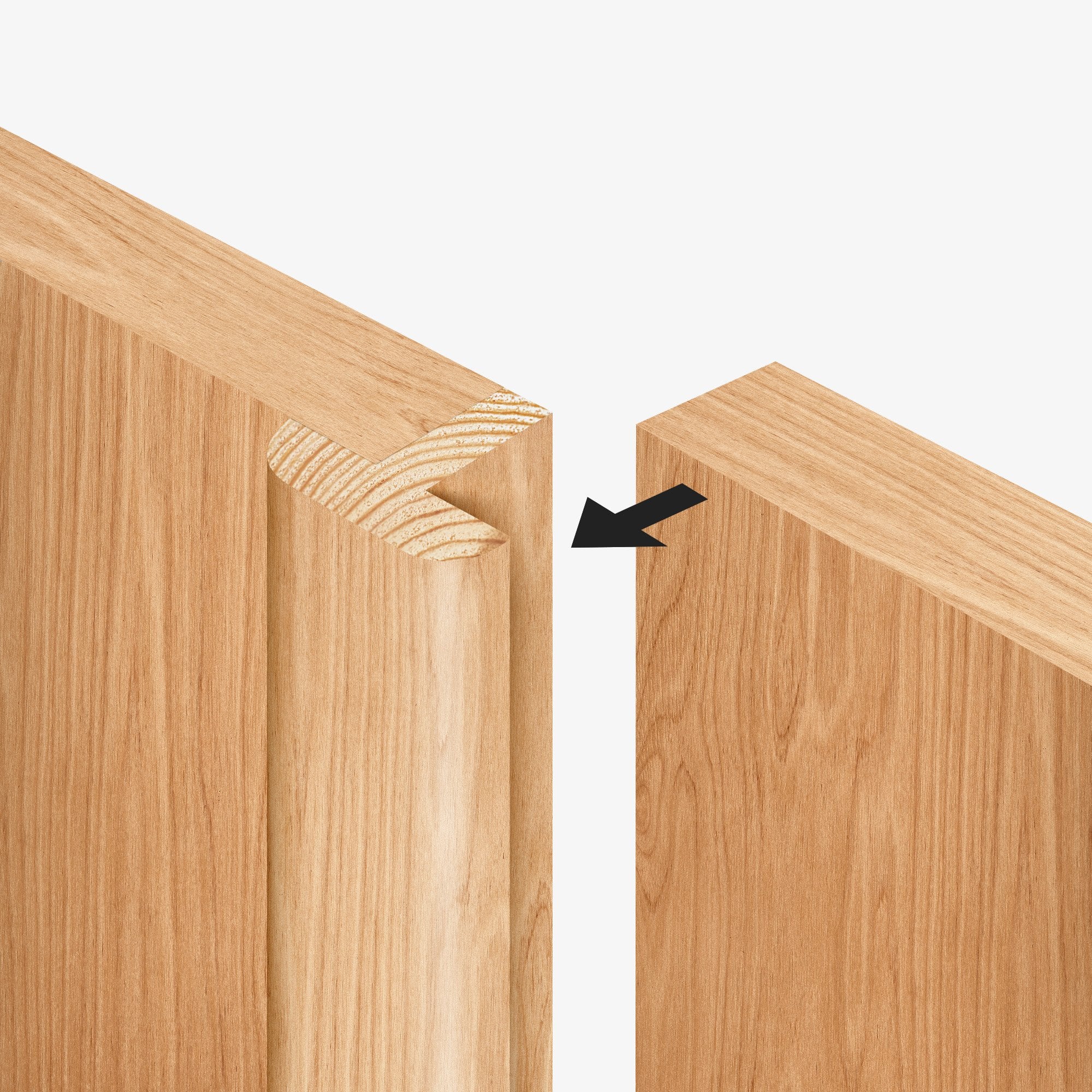 Internal Oak Fully Finished Stamford 5 Panel Pair Door (121371) - Image 2