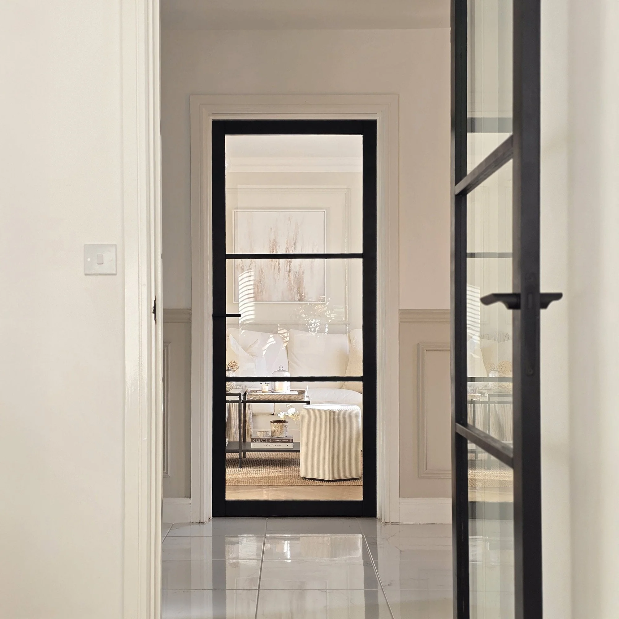 Internal Primed Industrial 2.0 Lifestyle 3 Light Clear Glass Door - Image 8