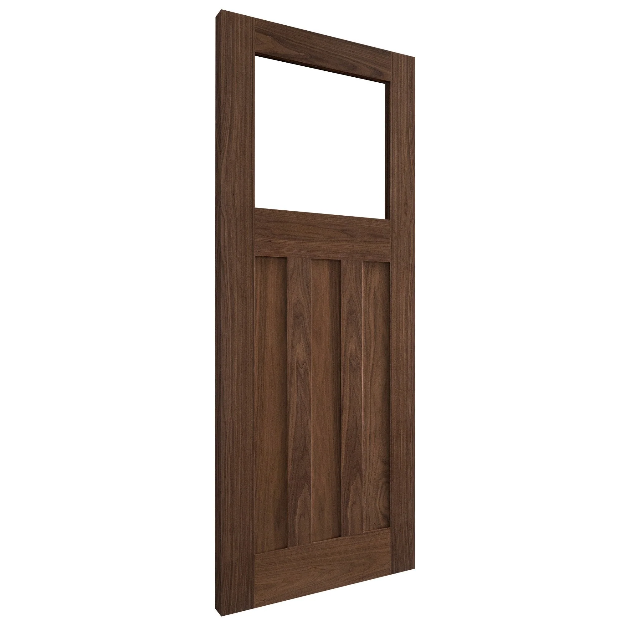 Internal Walnut Fully Finished 1 Light Clear Glass DX Door - Image 2