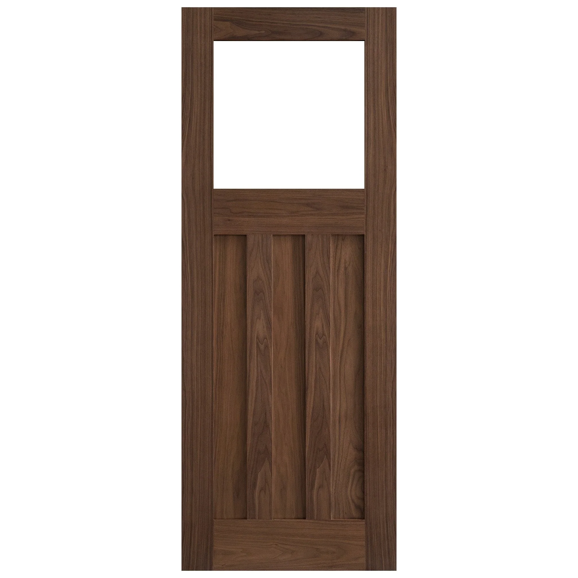Internal Walnut Fully Finished 1 Light Clear Glass DX Door - Image 3