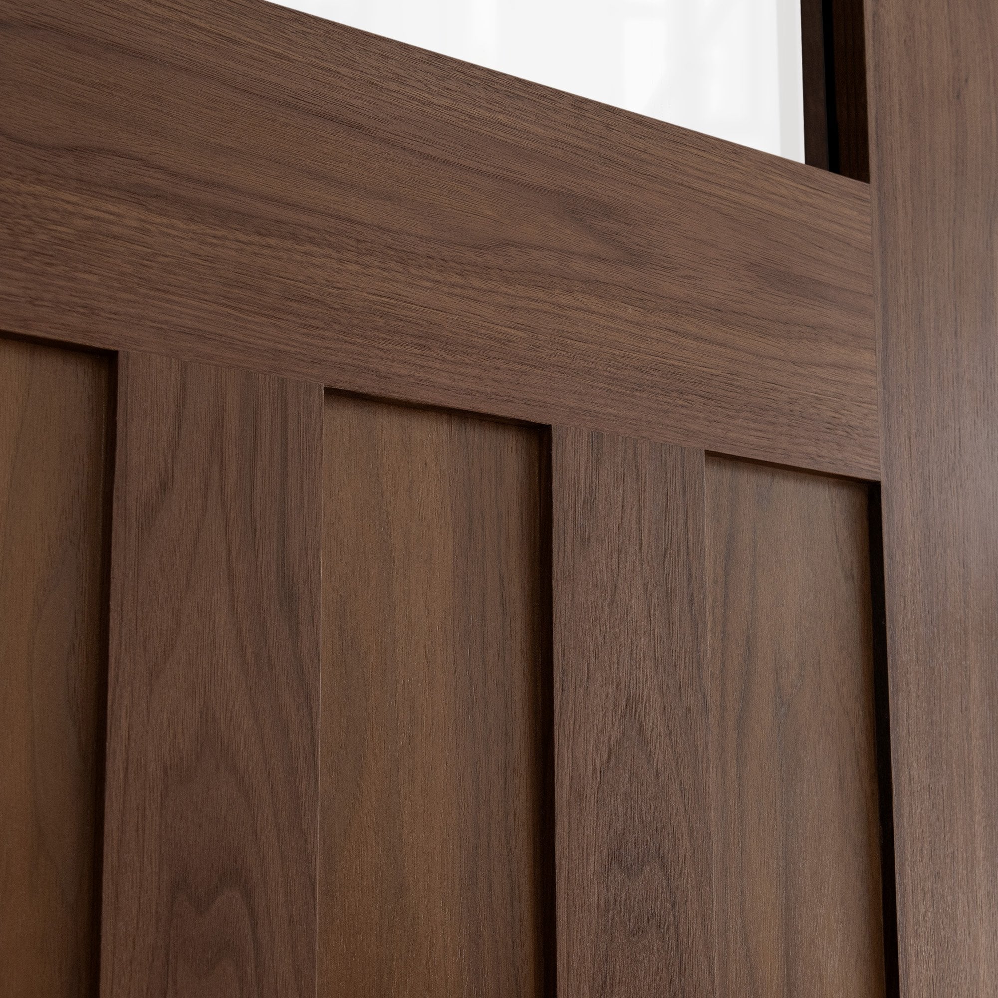 Internal Walnut Fully Finished 1 Light Clear Glass DX Door - Image 7