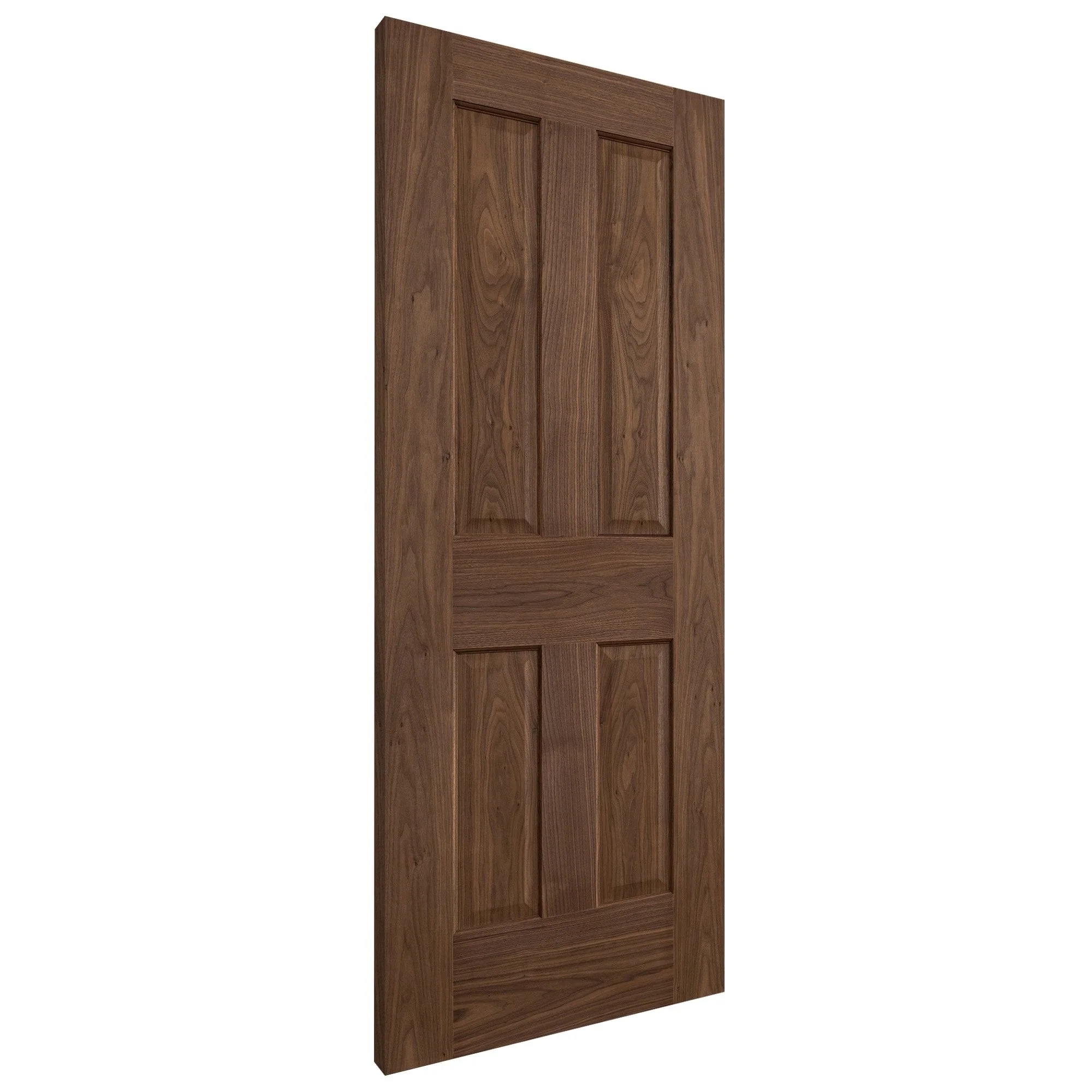 Internal Walnut Fully Finished 4 Panel Victorian Door - Image 2