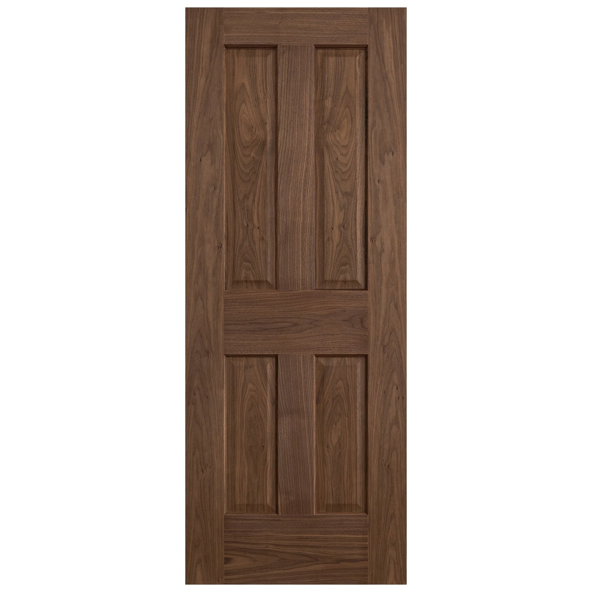 Internal Walnut Fully Finished 4 Panel Victorian Door - Image 3