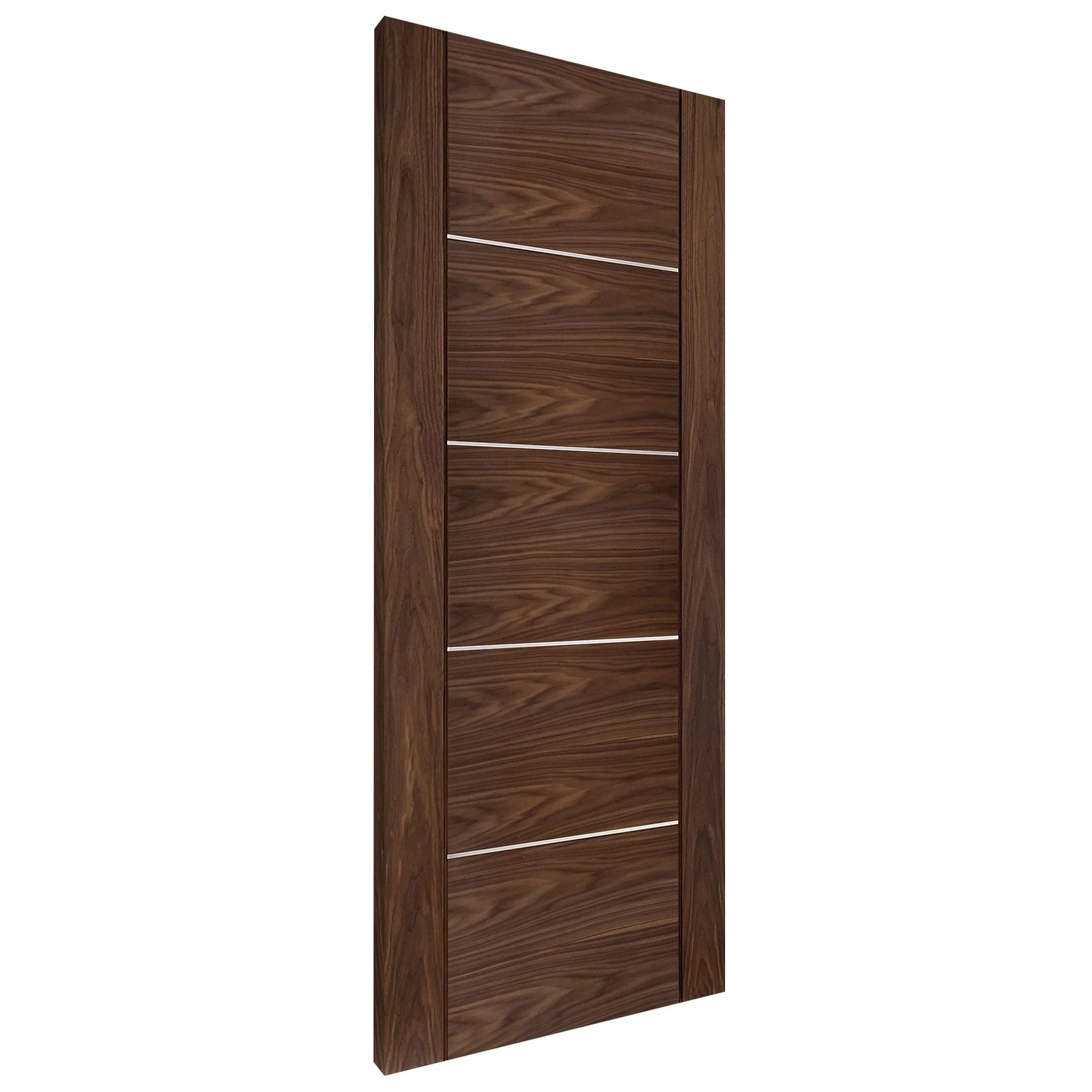 Internal Walnut Fully Finished Venice 5 Panel Door - Image 2