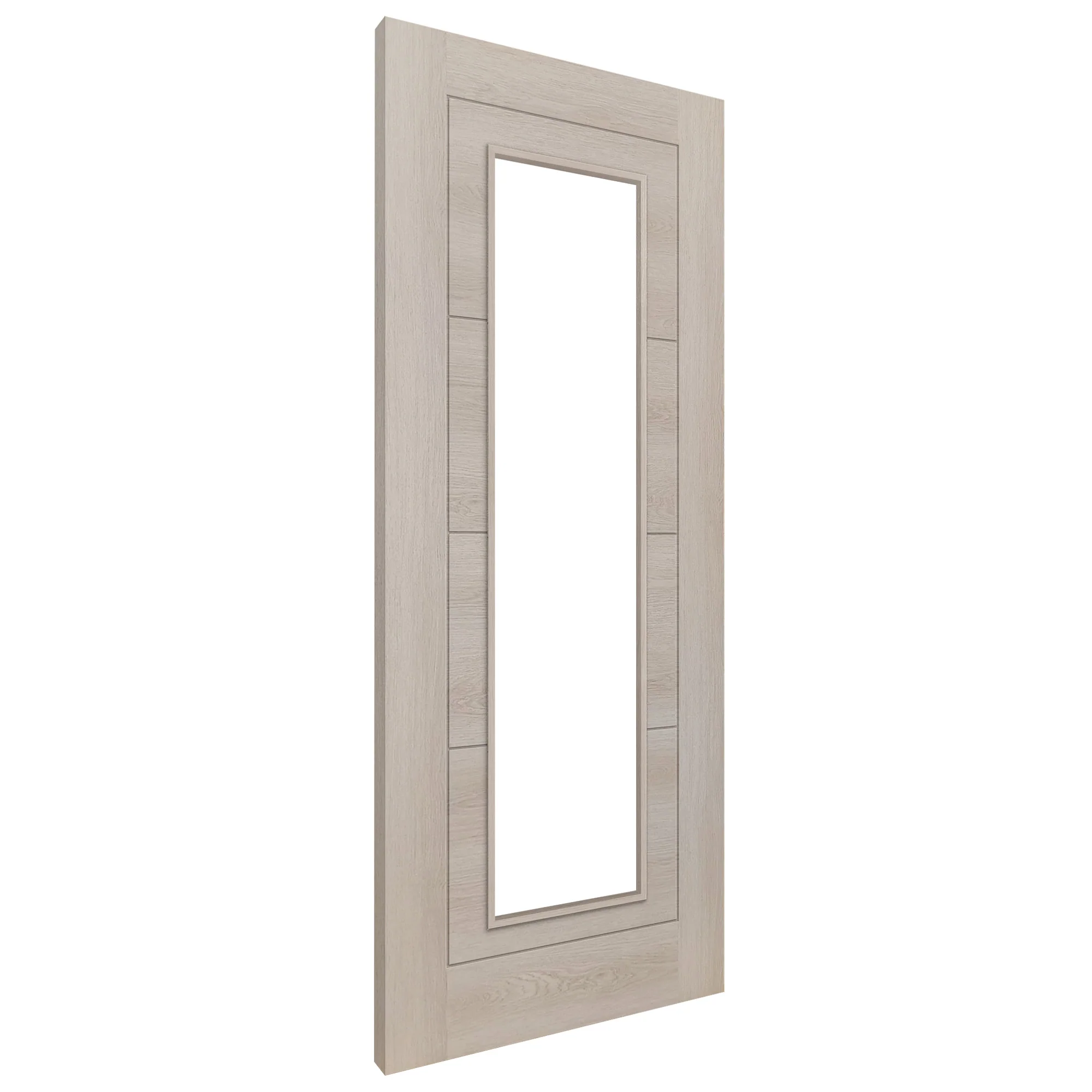 Ivory Fully Finished Internal Endure Laminate Ladder Clear Glass Door - Image 2